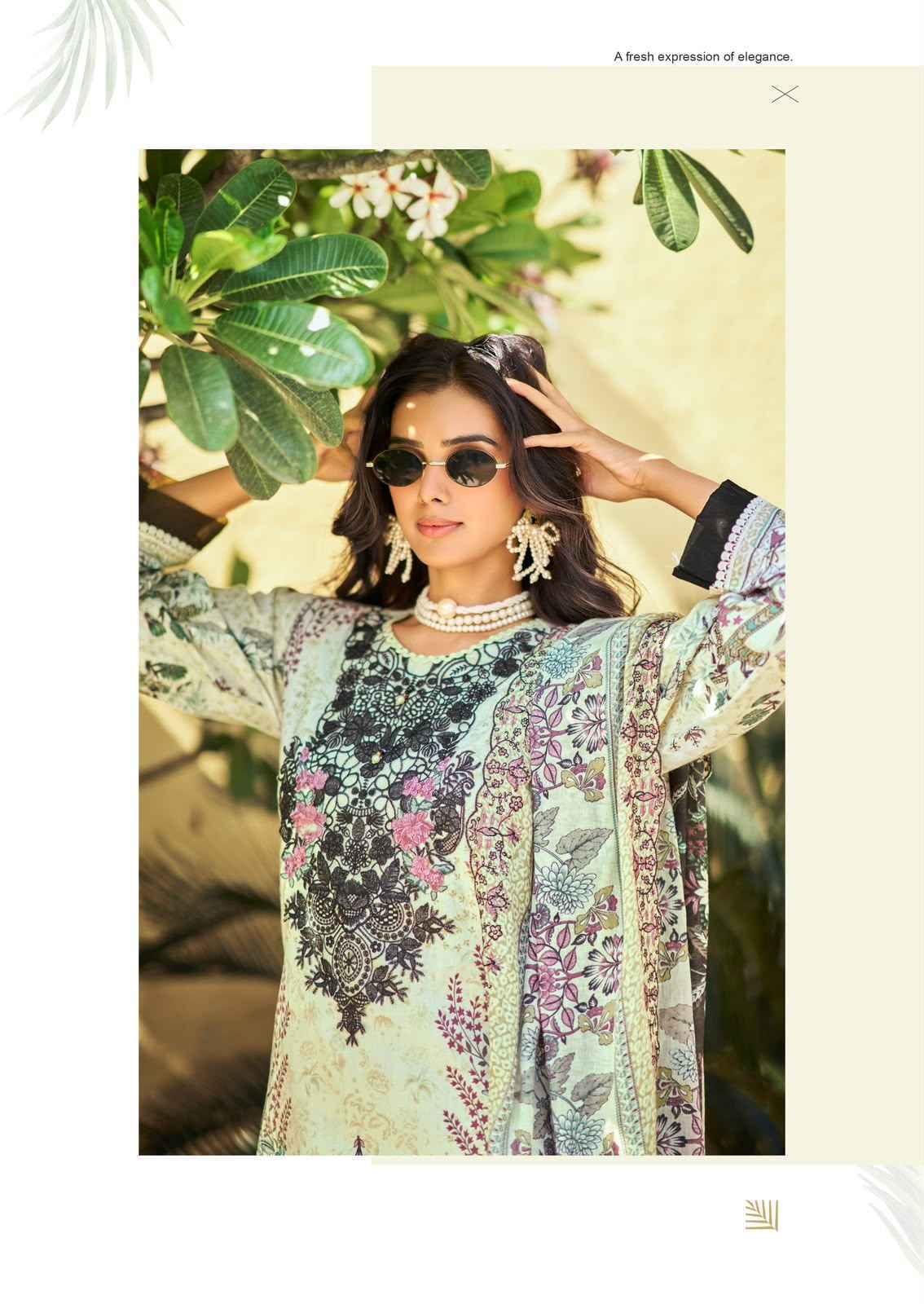 Cosmos Needle Wonder Vol 5 - Wholesale Ladies Lawn Cotton Dress Material ( 8 pcs Catalogue )