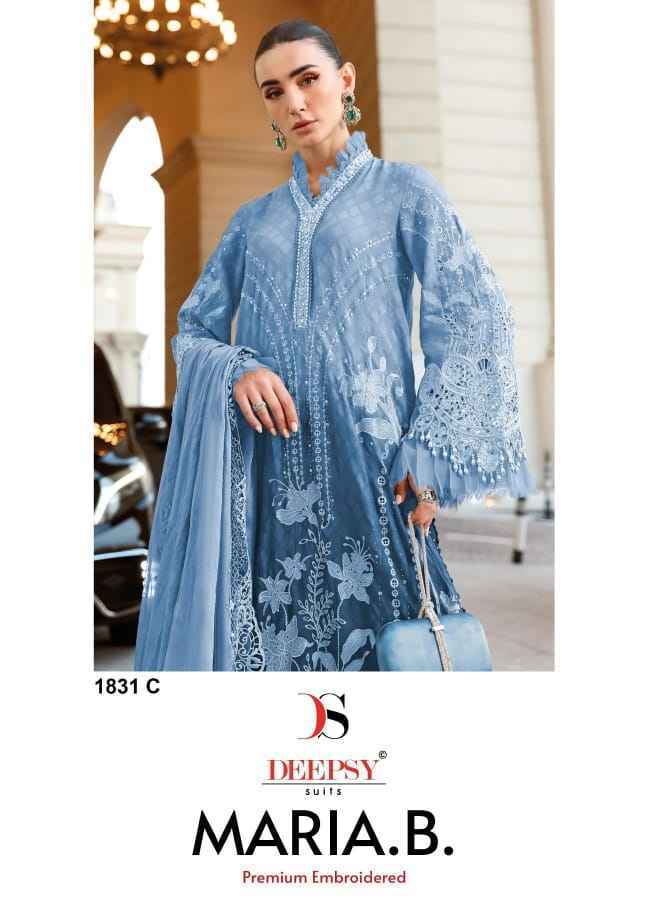 Deepsy Maria B Premium Embroidered D No 1831 Cotton Salwar Kameez _ Wholesale Supplier Surat ( 4 Pcs Catalog )