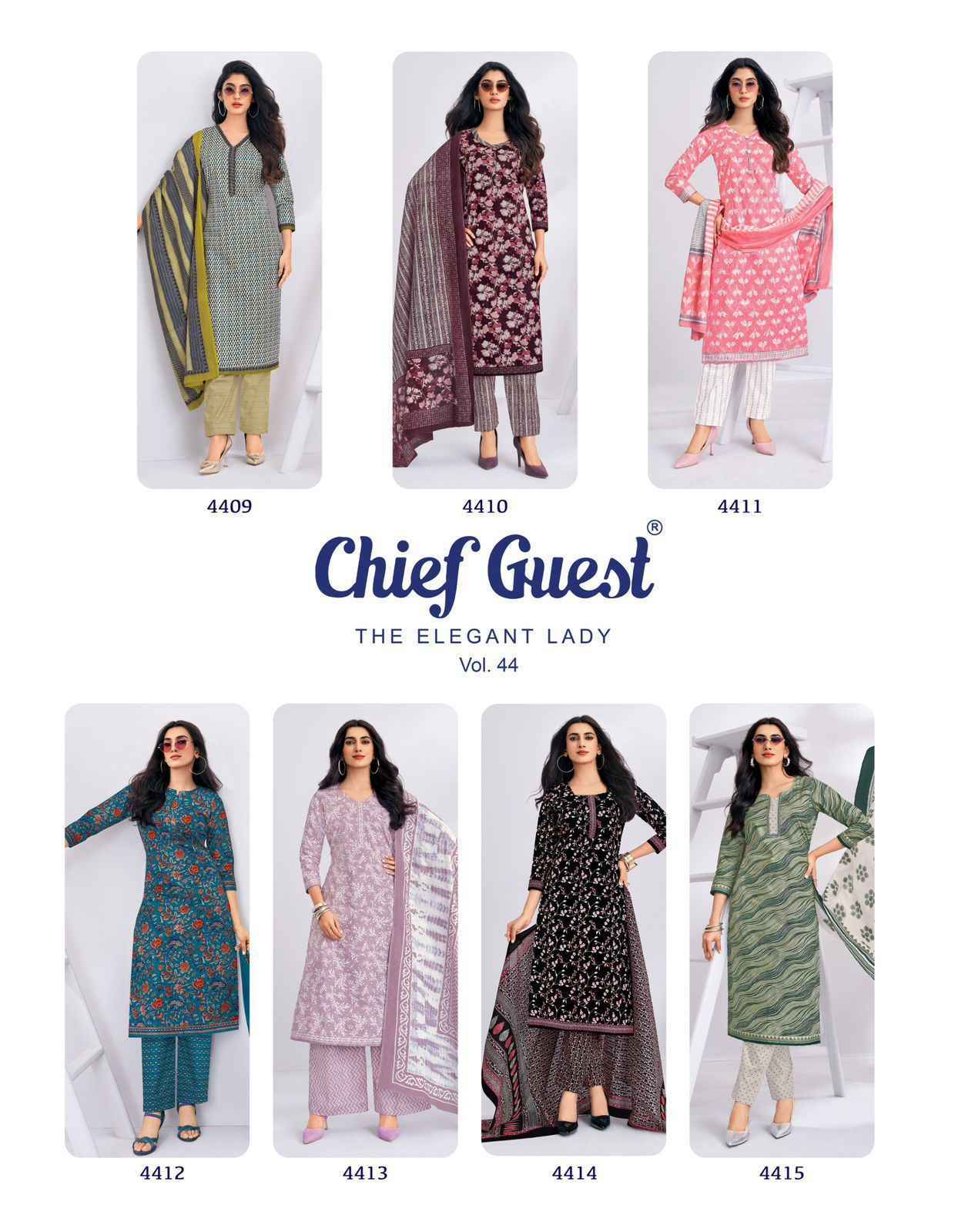 Deeptex Chief Guest Vol-44 Wholesale - Surat Textile Bazaar ( 15 Pcs Catalogue )