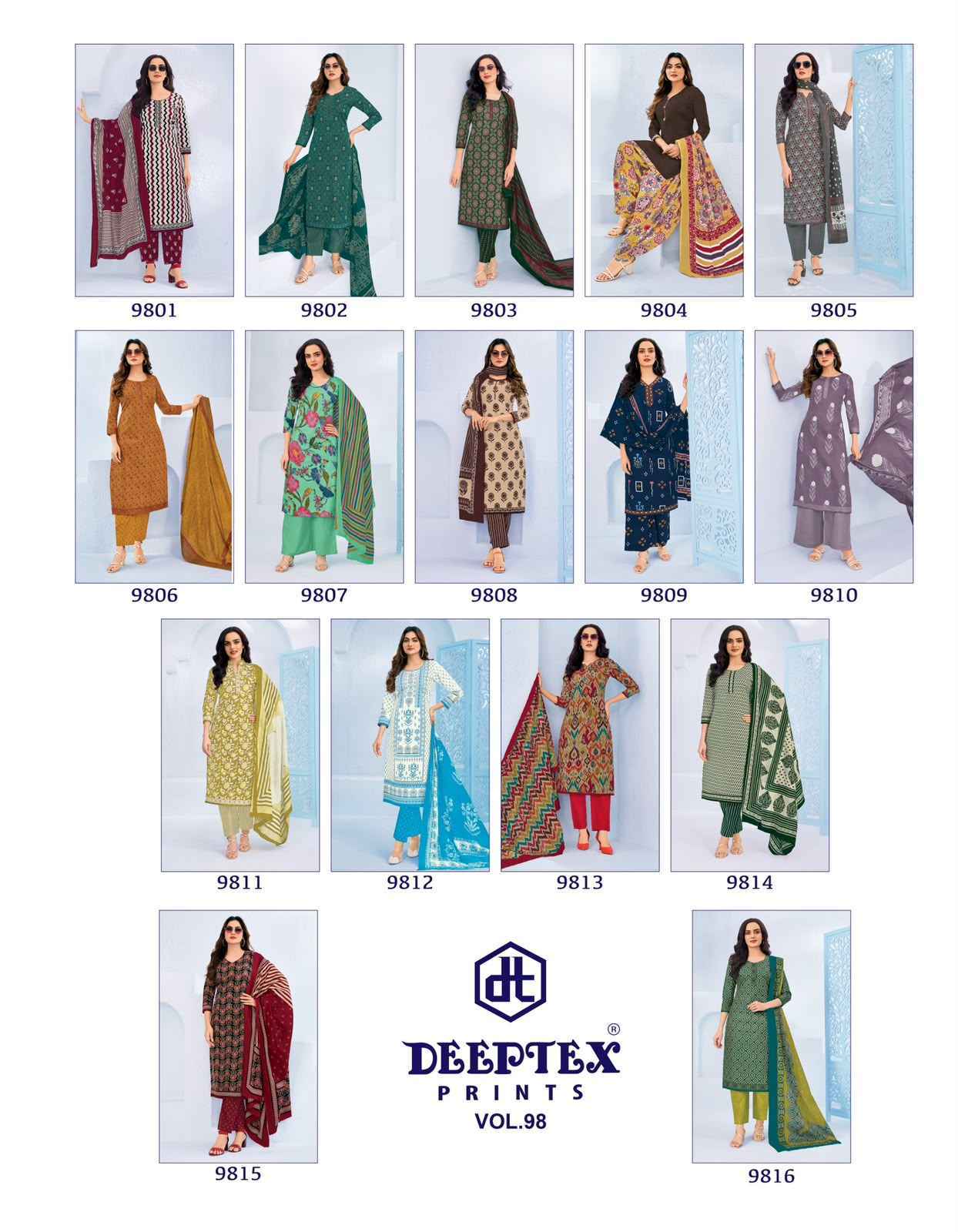 Deeptex Prints - Miss India Vol 98 Wholesale