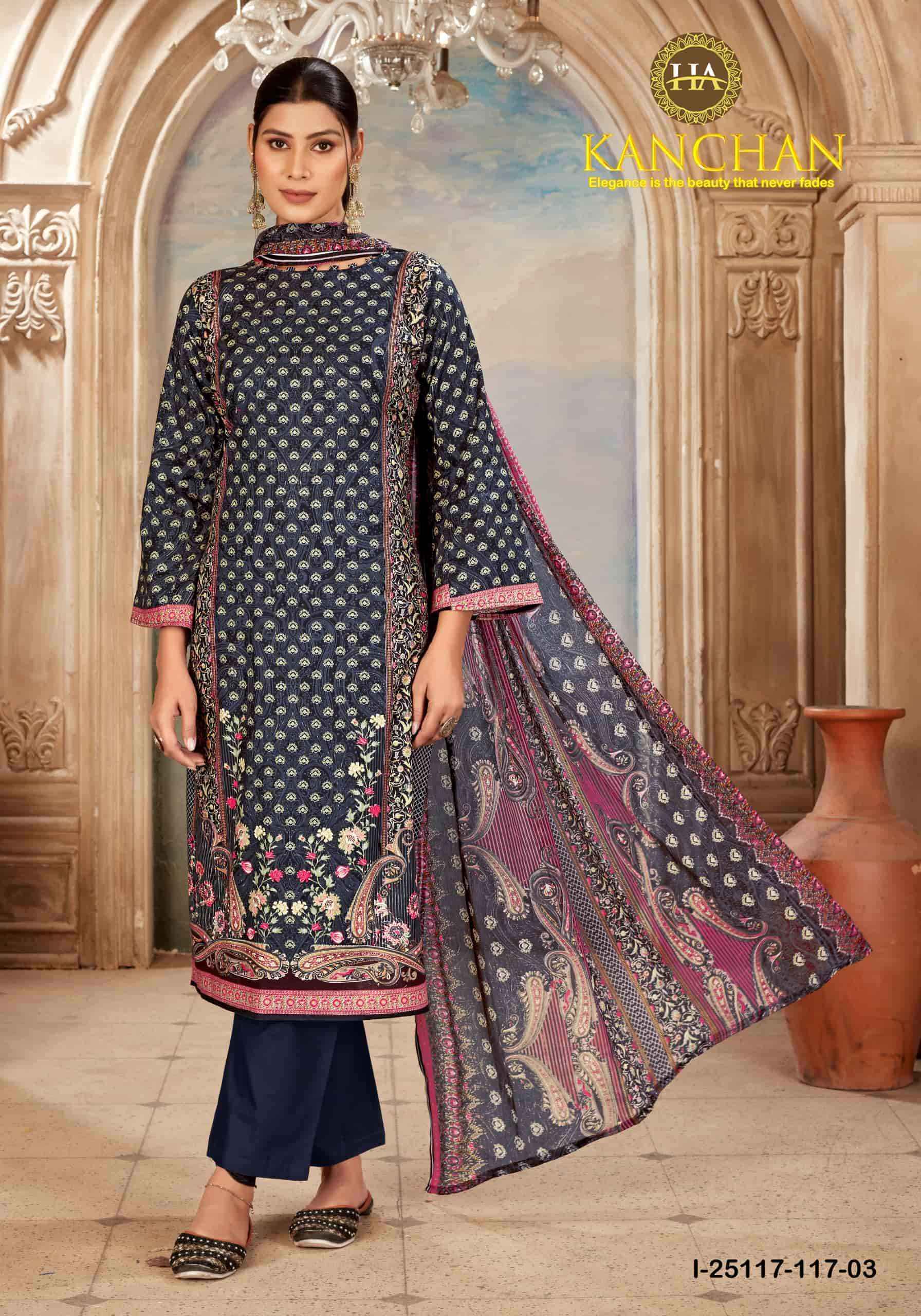 Harshit Kanchan Designer Print Cotton Salwar Suit _ Surat Wholesale Market Price ( 6 Pcs Catalog )