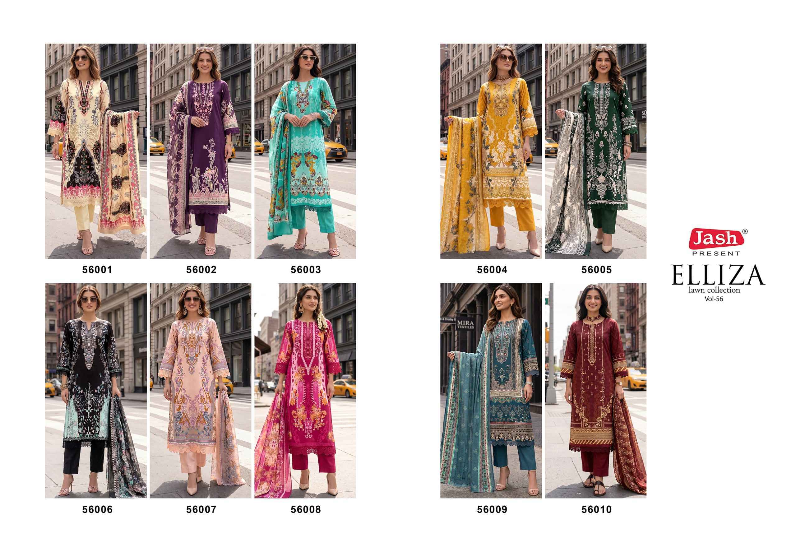 Jash Elliza Vol 56 Wholesale Womens Cotton Dress Material ( 10 pcs Catalogue )