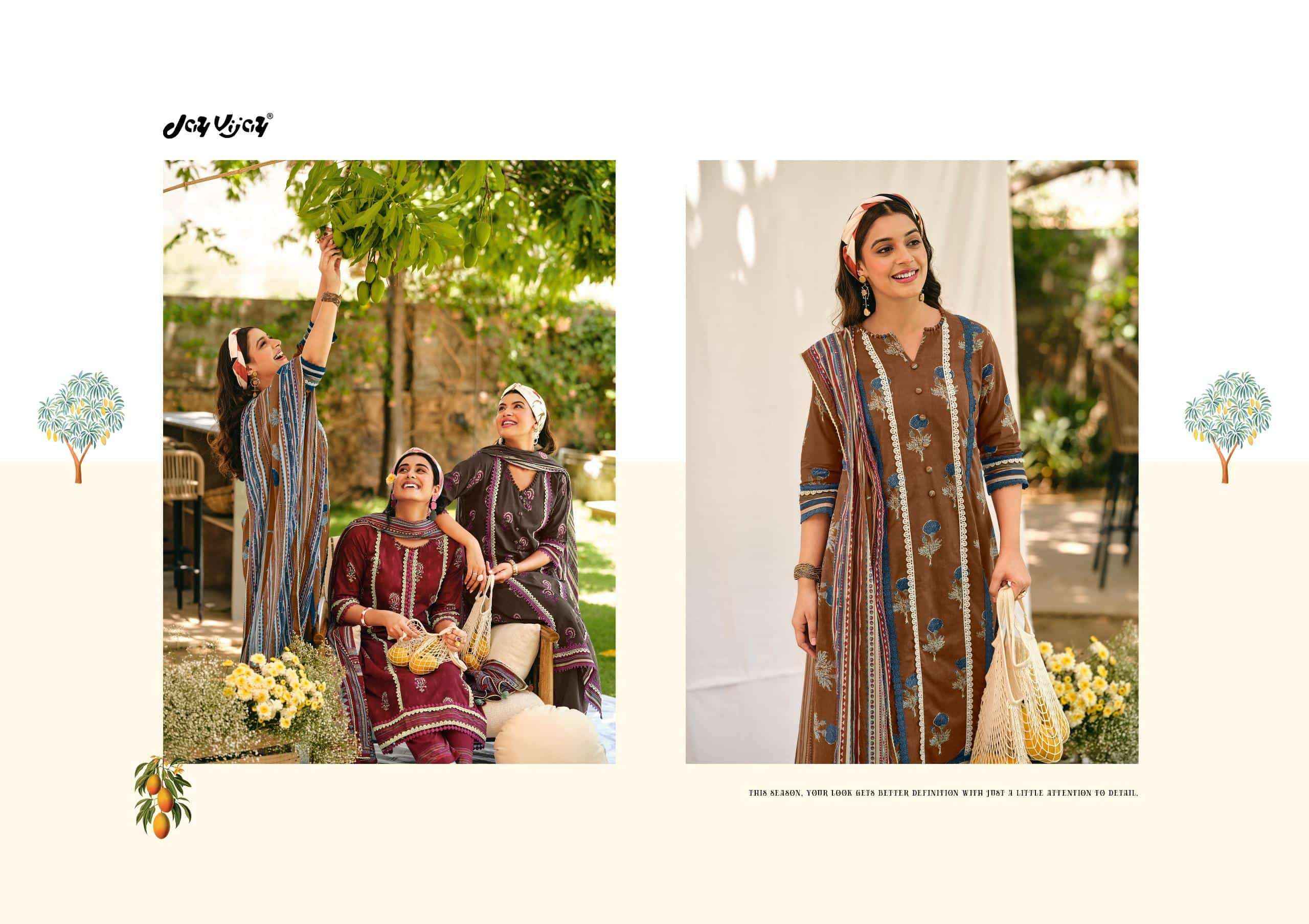 Jay Vijay Aam Bagh Exclusive Dress _ Texteli Surat Wholesale Price ( 6 Pcs Catalog )