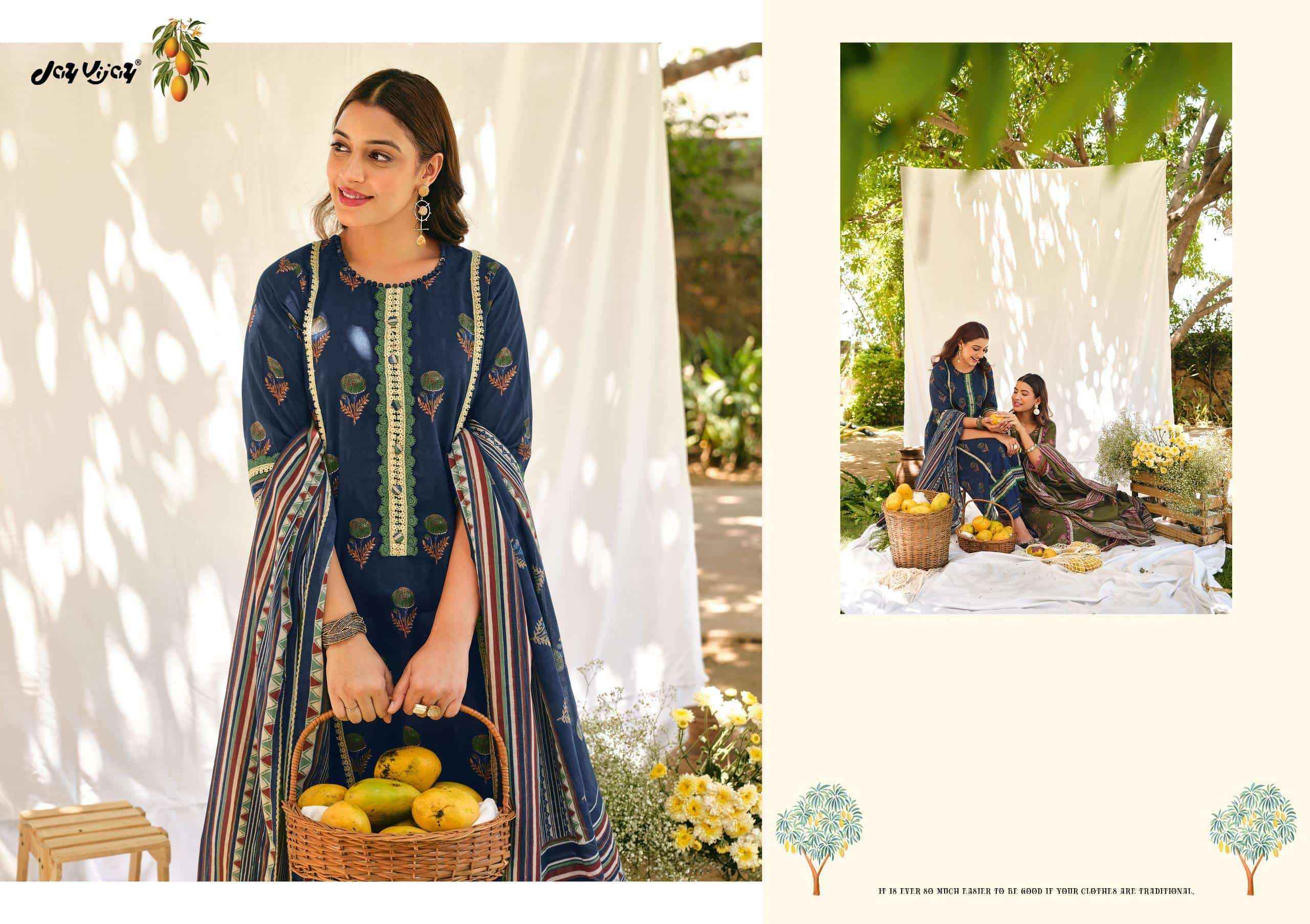 Jay Vijay Aam Bagh Exclusive Dress _ Texteli Surat Wholesale Price ( 6 Pcs Catalog )