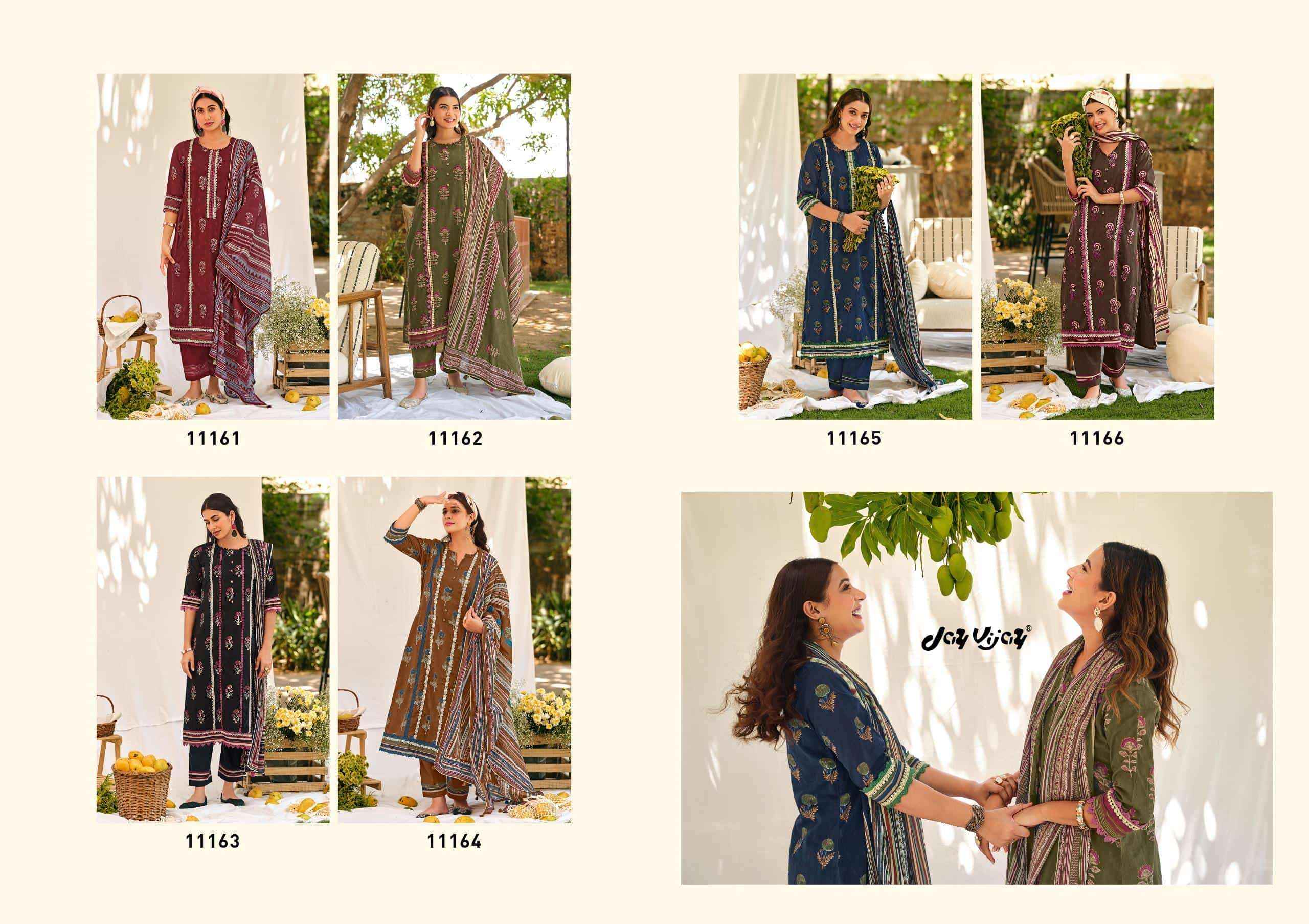 Jay Vijay Aam Bagh Exclusive Dress _ Texteli Surat Wholesale Price ( 6 Pcs Catalog )