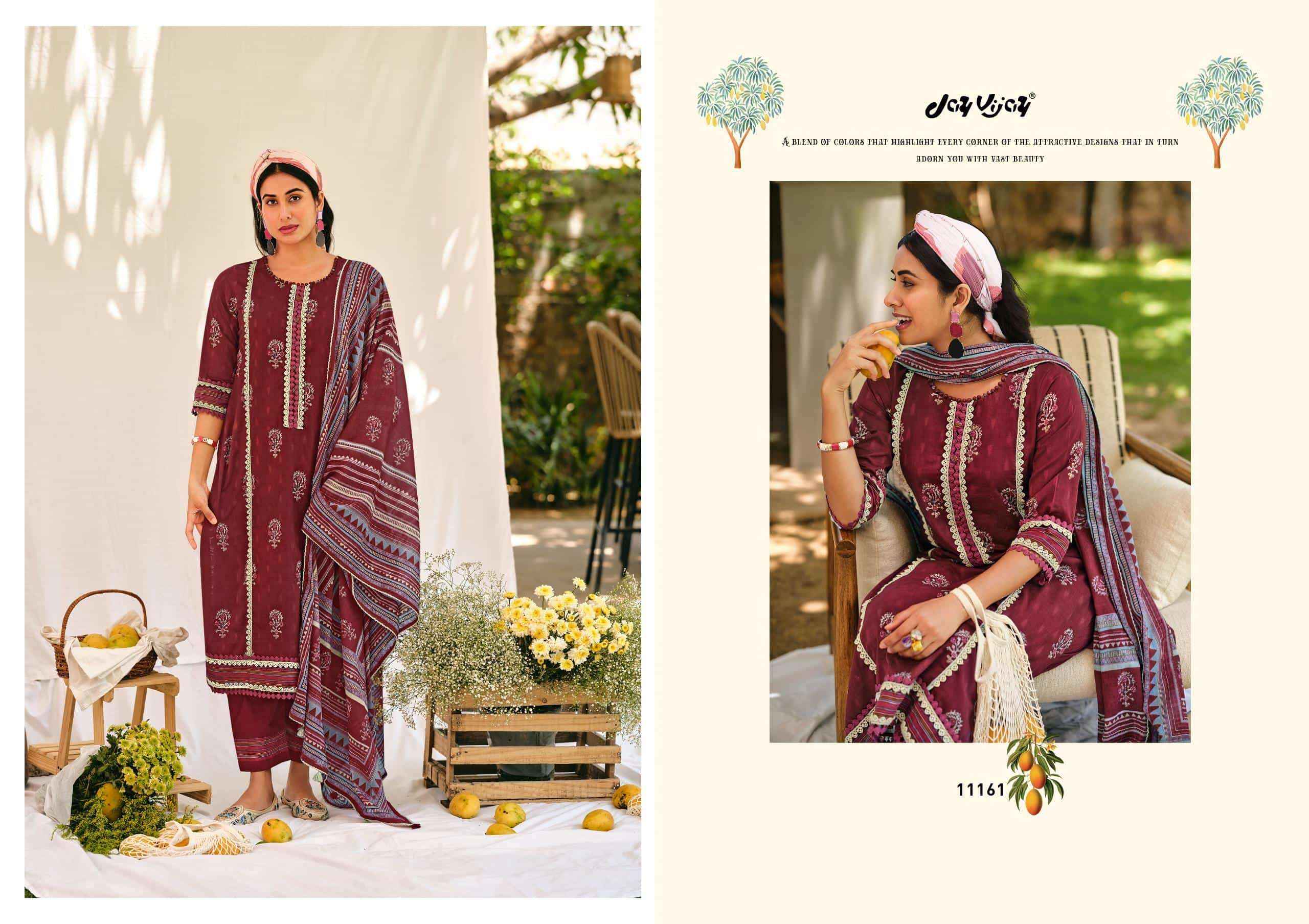 Jay Vijay Aam Bagh Exclusive Dress _ Texteli Surat Wholesale Price ( 6 Pcs Catalog )