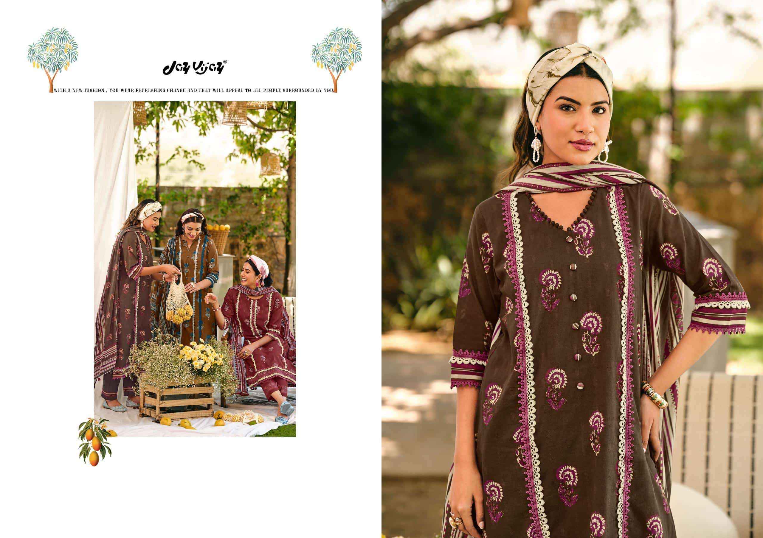 Jay Vijay Aam Bagh Exclusive Dress _ Texteli Surat Wholesale Price ( 6 Pcs Catalog )