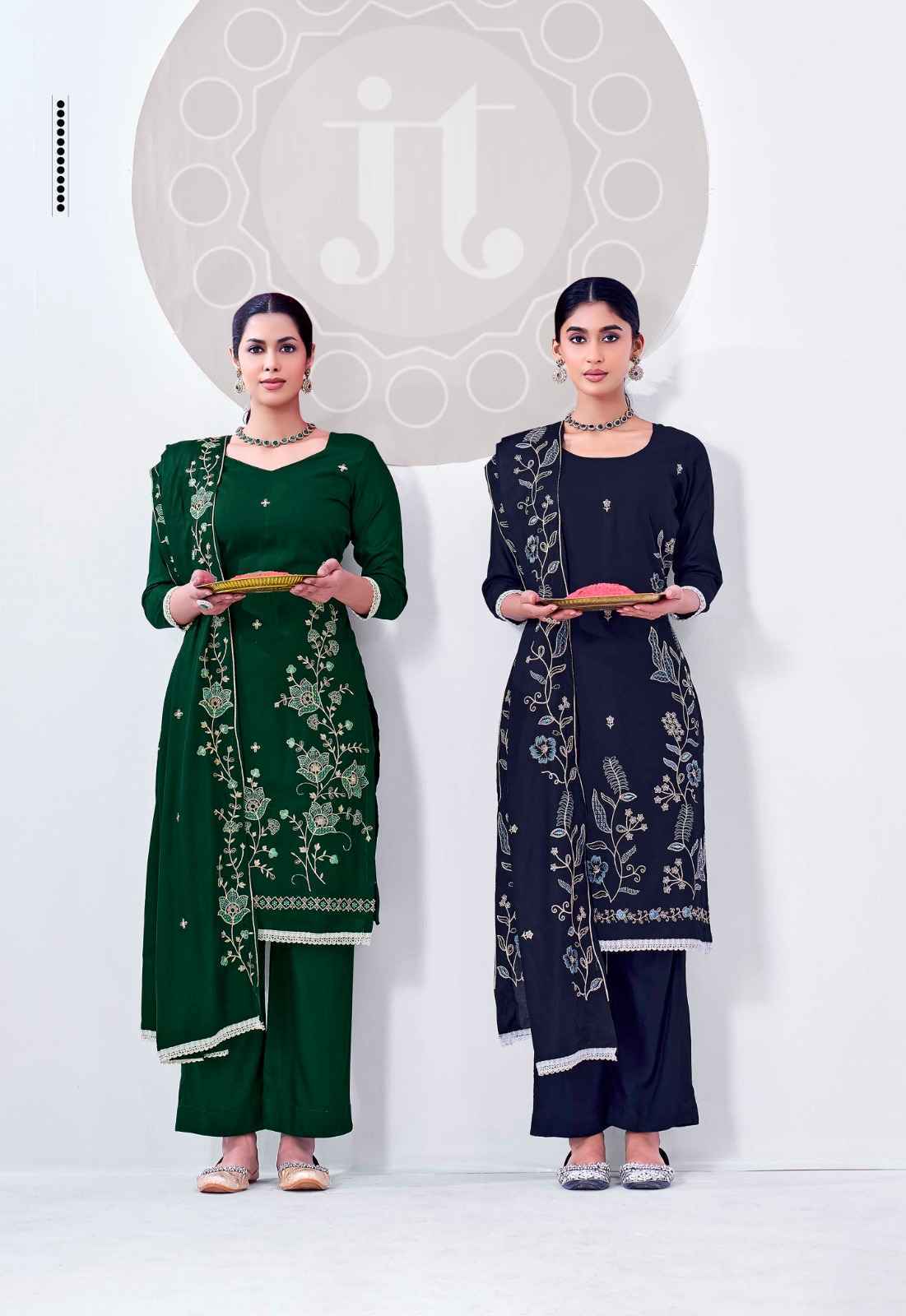 Jt Alina Vol 2 Rayon Salwar Suit _ Surat Wholesale Market Price ( 5 Pcs Catalog )