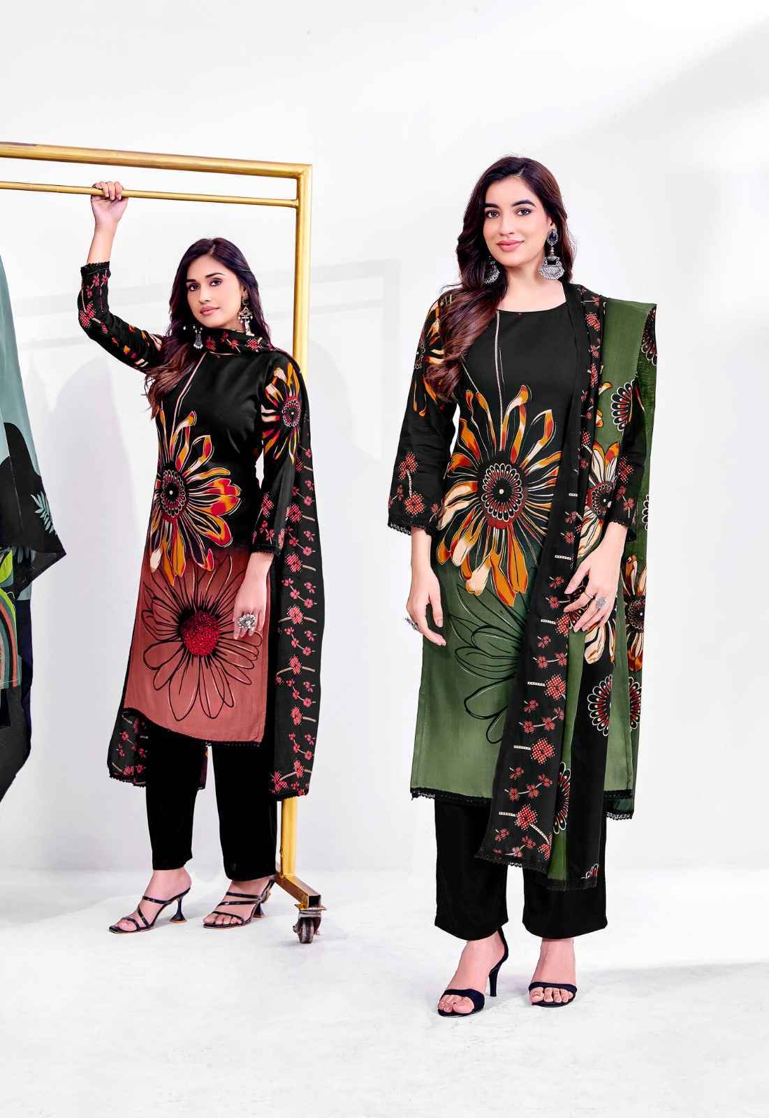 Jt Falguni Wholesale Rayon Dress Material - Surat Wholesale Shop ( 5 pcs Catalogue )