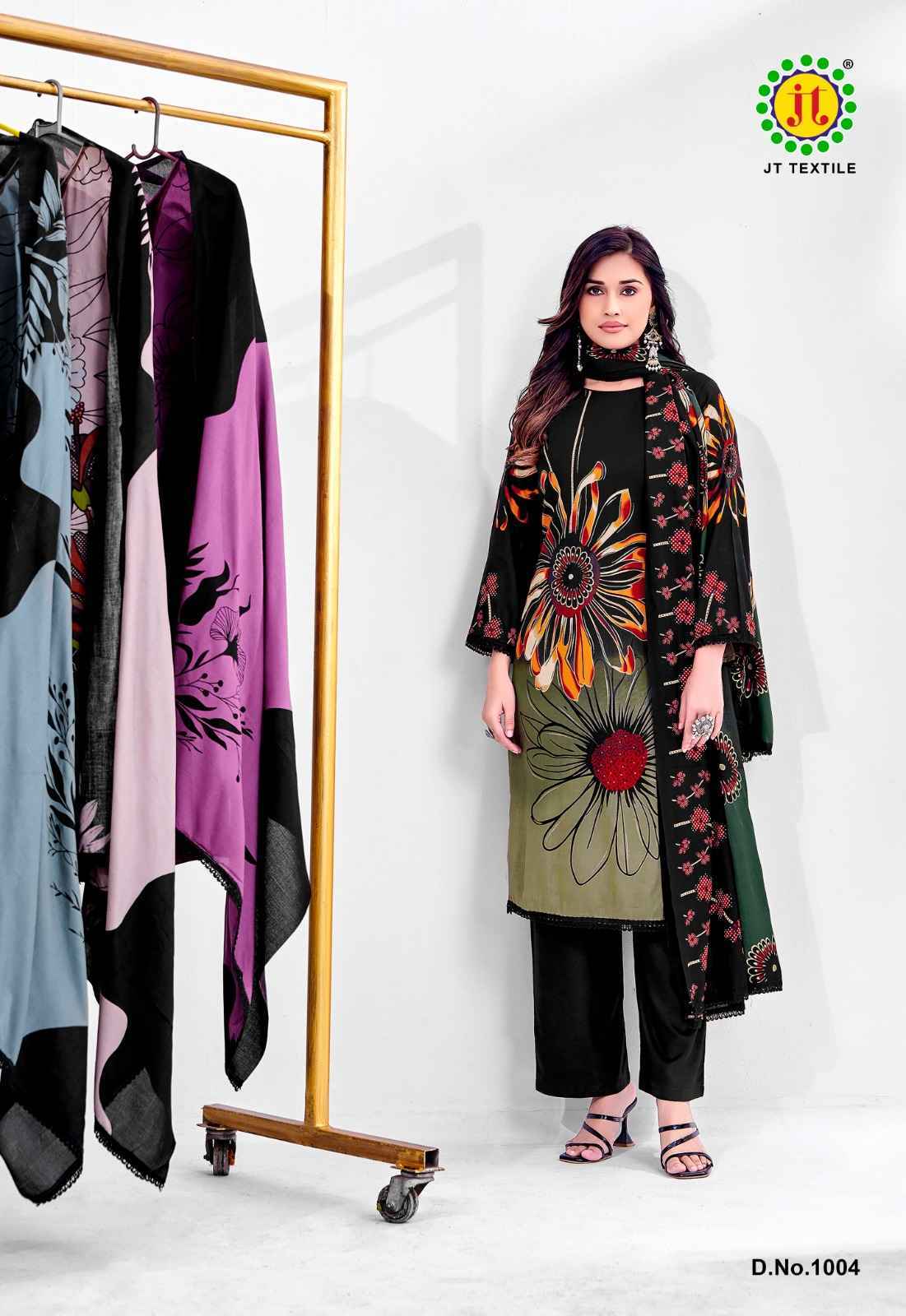 Jt Falguni Wholesale Rayon Dress Material - Surat Wholesale Shop ( 5 pcs Catalogue )