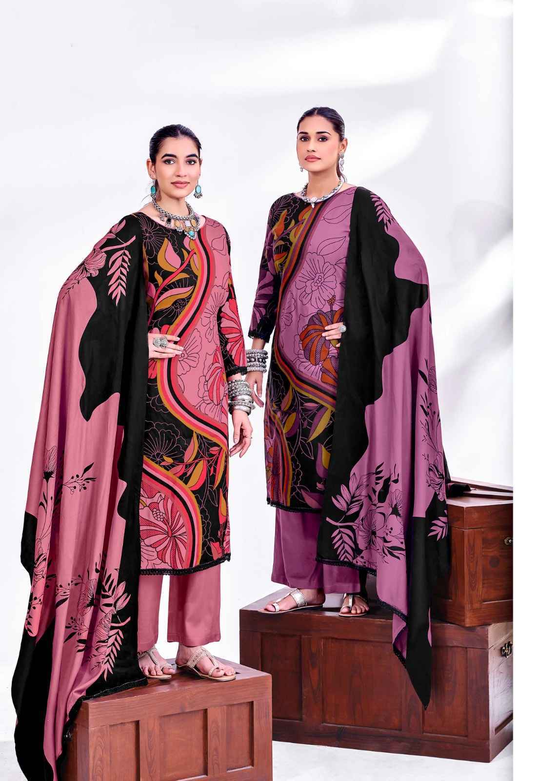 Jt Nigaar Vol 12 Rayon Salwar Kameez _ Clothes Wholesale Website ( 5 Pcs Catalog )