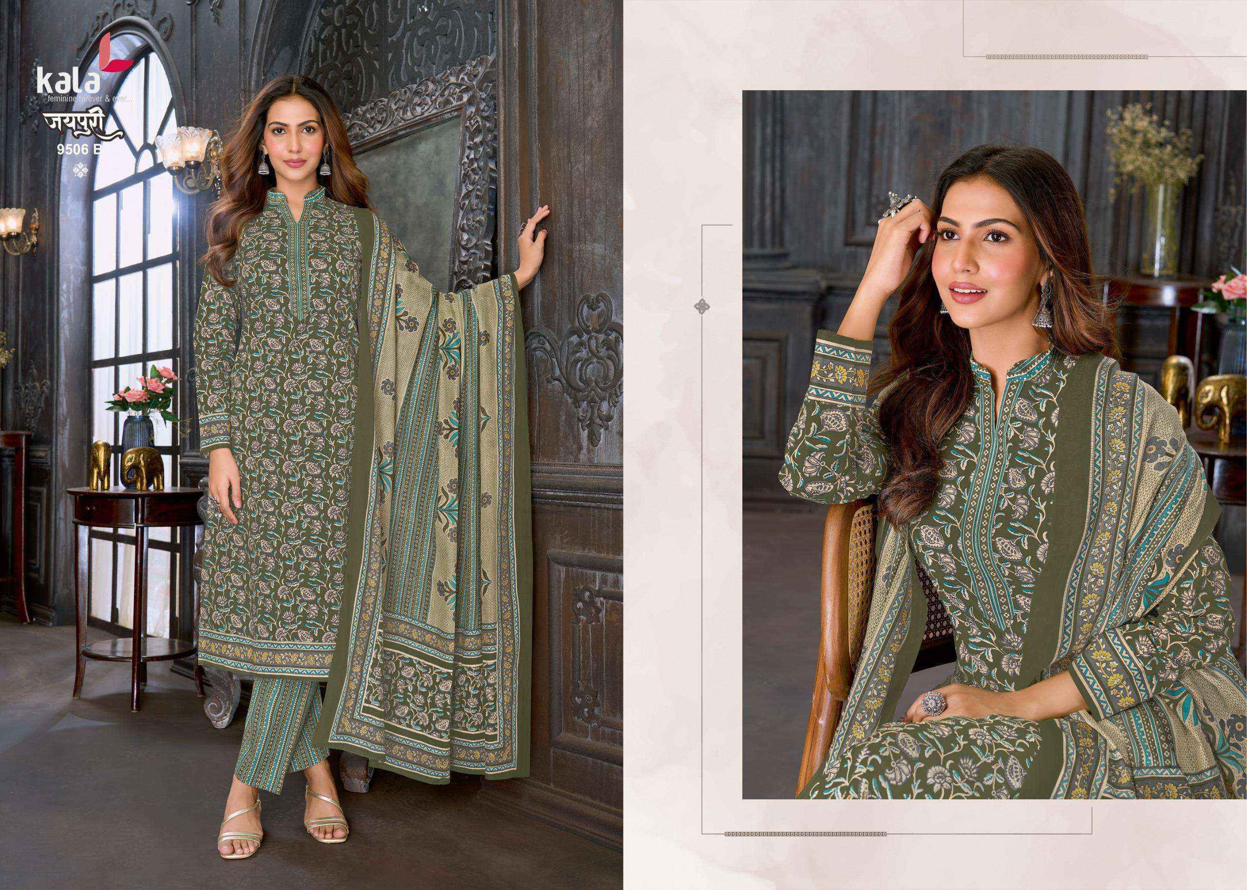 Kala Jaipuri Vol 10 Cotton Salwar Kameez _ Wholesale Supplier Surat ( 12 Pcs Catalog )