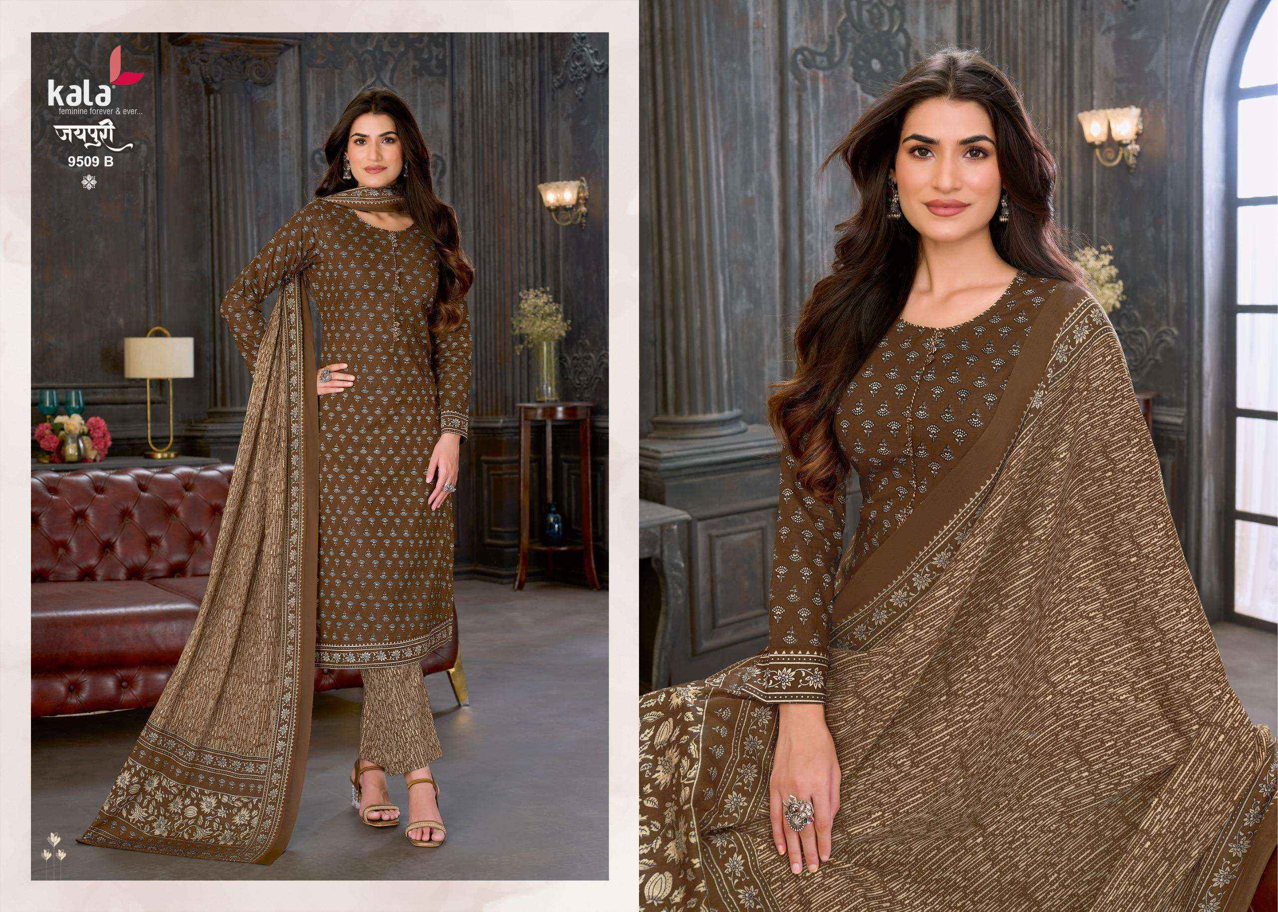 Kala Jaipuri Vol 10 Cotton Salwar Kameez _ Wholesale Supplier Surat ( 12 Pcs Catalog )