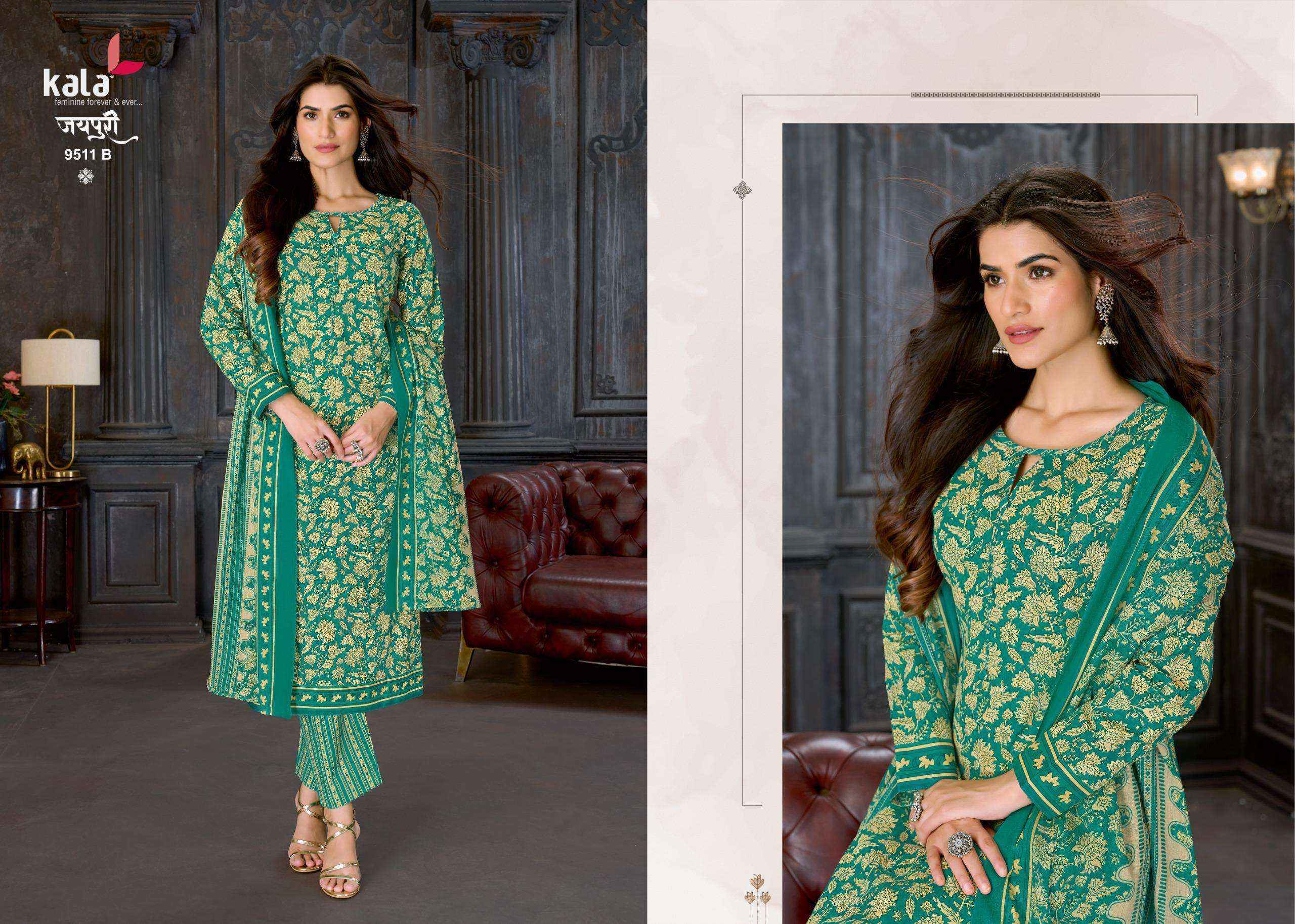 Kala Jaipuri Vol 10 Cotton Salwar Kameez _ Wholesale Supplier Surat ( 12 Pcs Catalog )