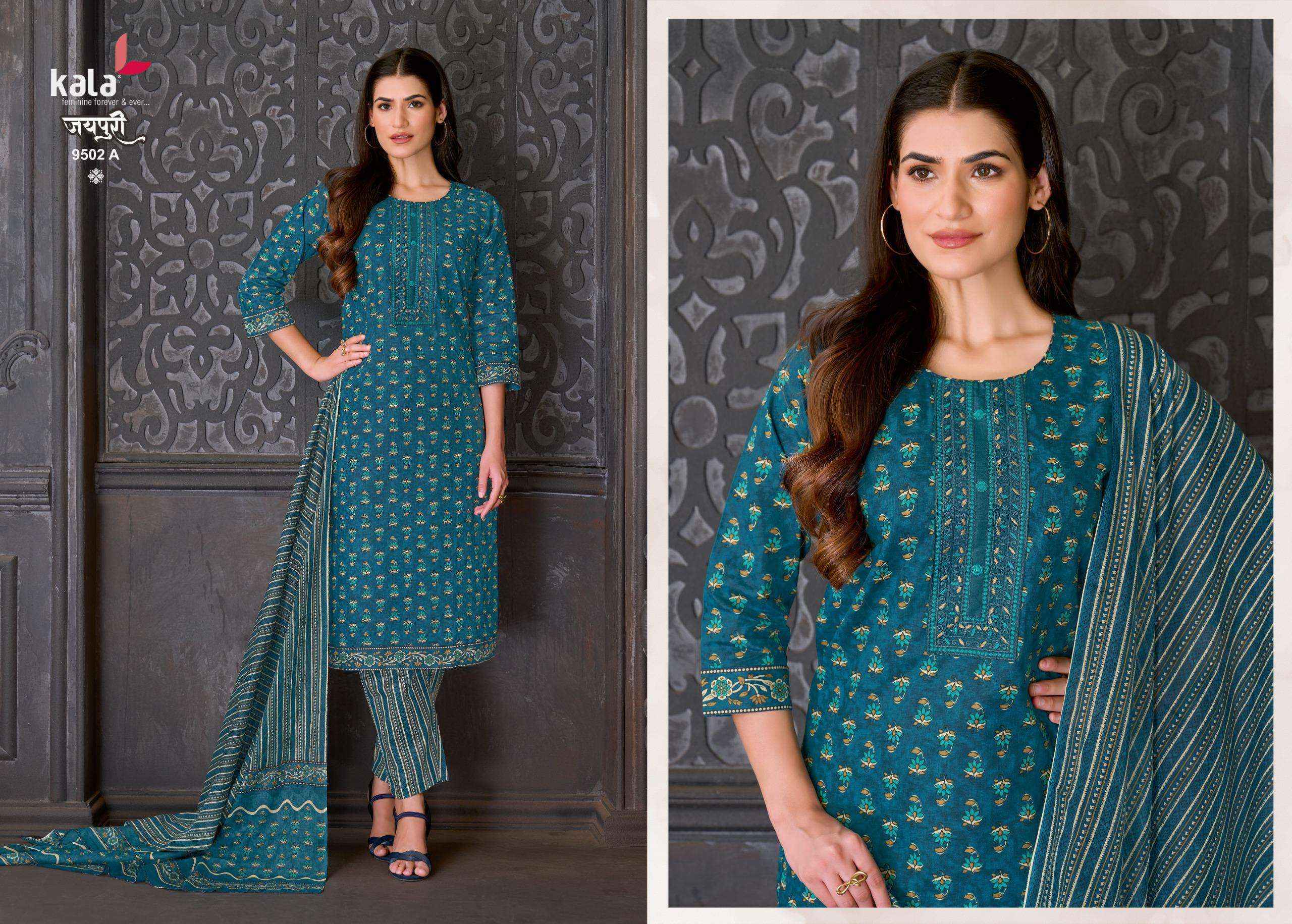 Kala Jaipuri Vol 10 Readymade Cotton Dress _ Surat Wholesale Market Price ( 12 Pcs Catalog )