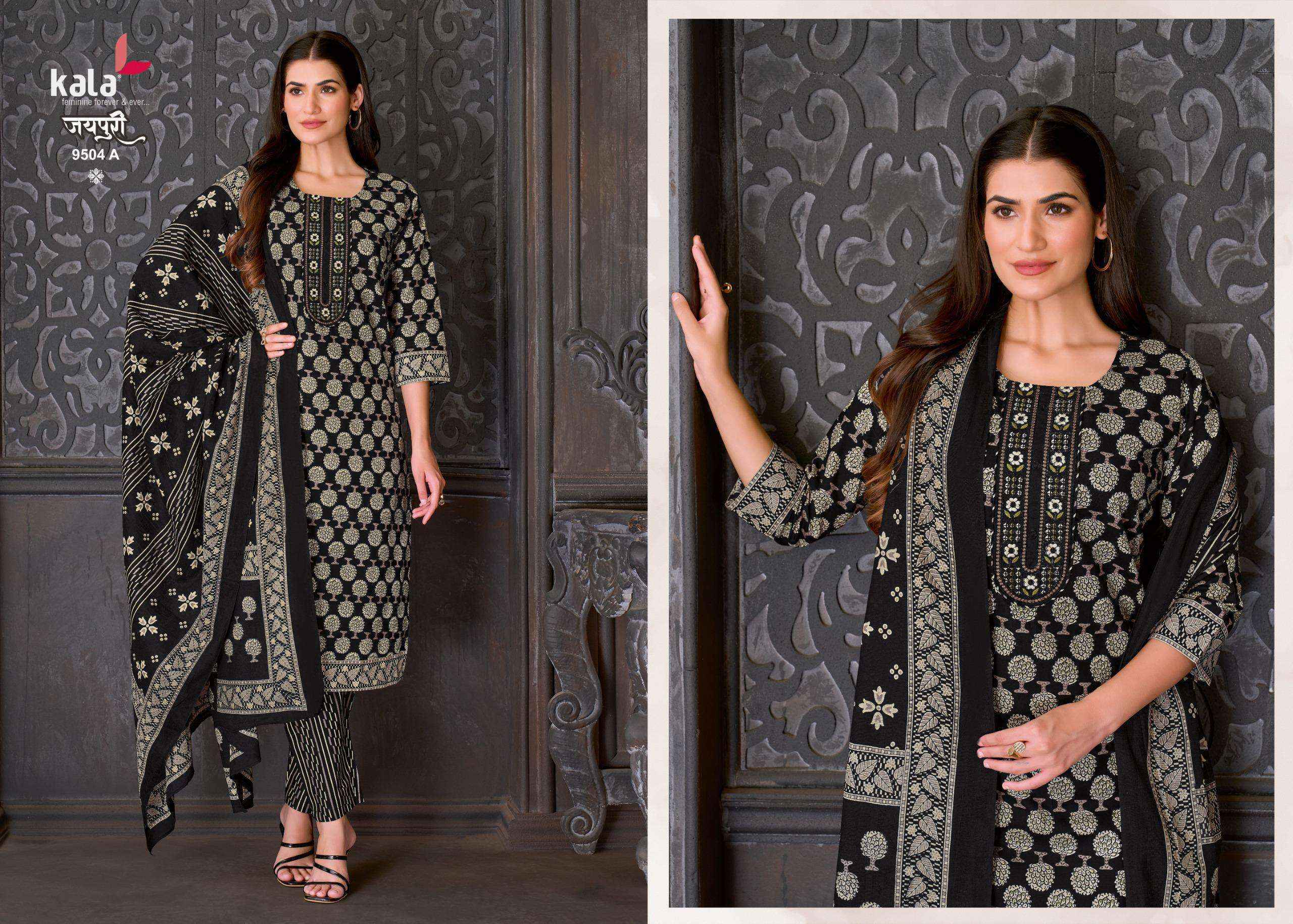 Kala Jaipuri Vol 10 Readymade Cotton Dress _ Surat Wholesale Market Price ( 12 Pcs Catalog )