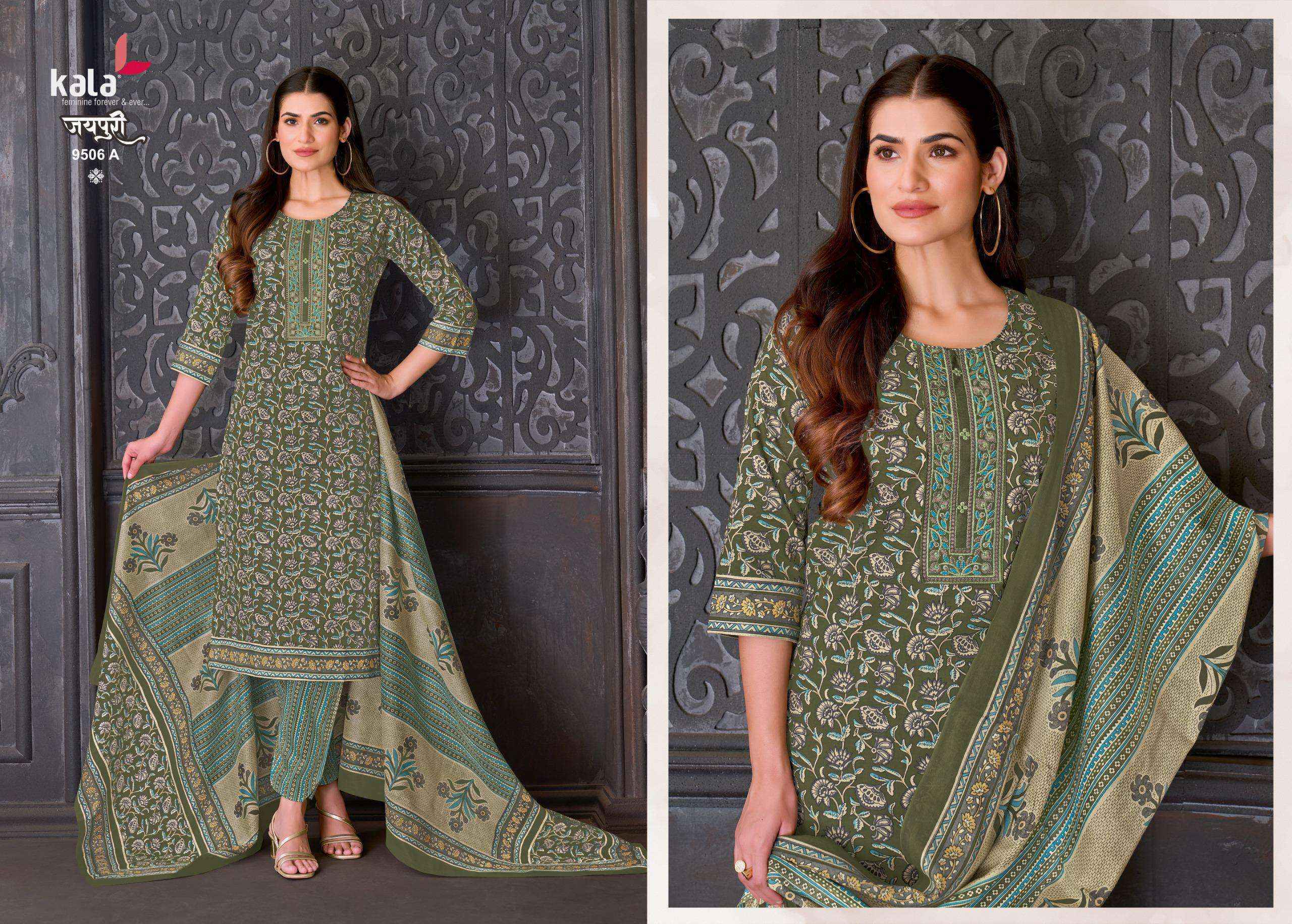 Kala Jaipuri Vol 10 Readymade Cotton Dress _ Surat Wholesale Market Price ( 12 Pcs Catalog )