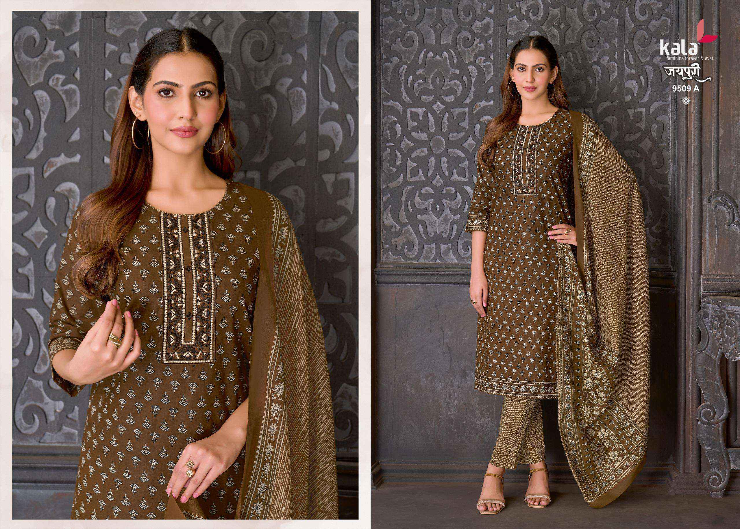 Kala Jaipuri Vol 10 Readymade Cotton Dress _ Surat Wholesale Market Price ( 12 Pcs Catalog )