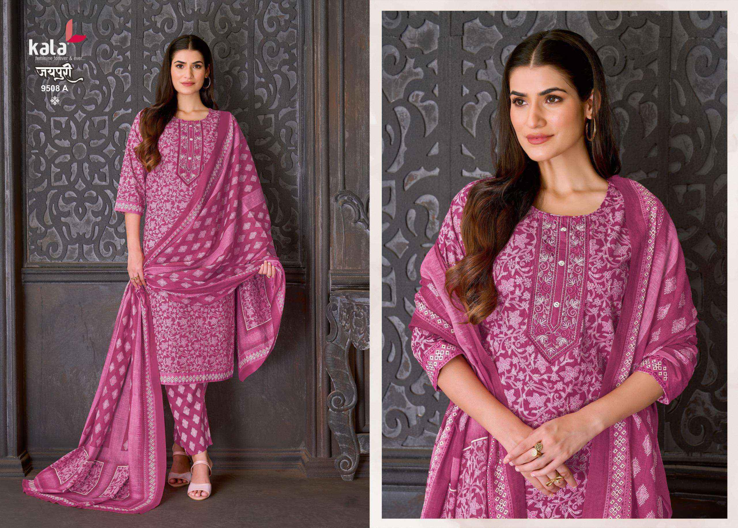 Kala Jaipuri Vol 10 Readymade Cotton Dress _ Surat Wholesale Market Price ( 12 Pcs Catalog )