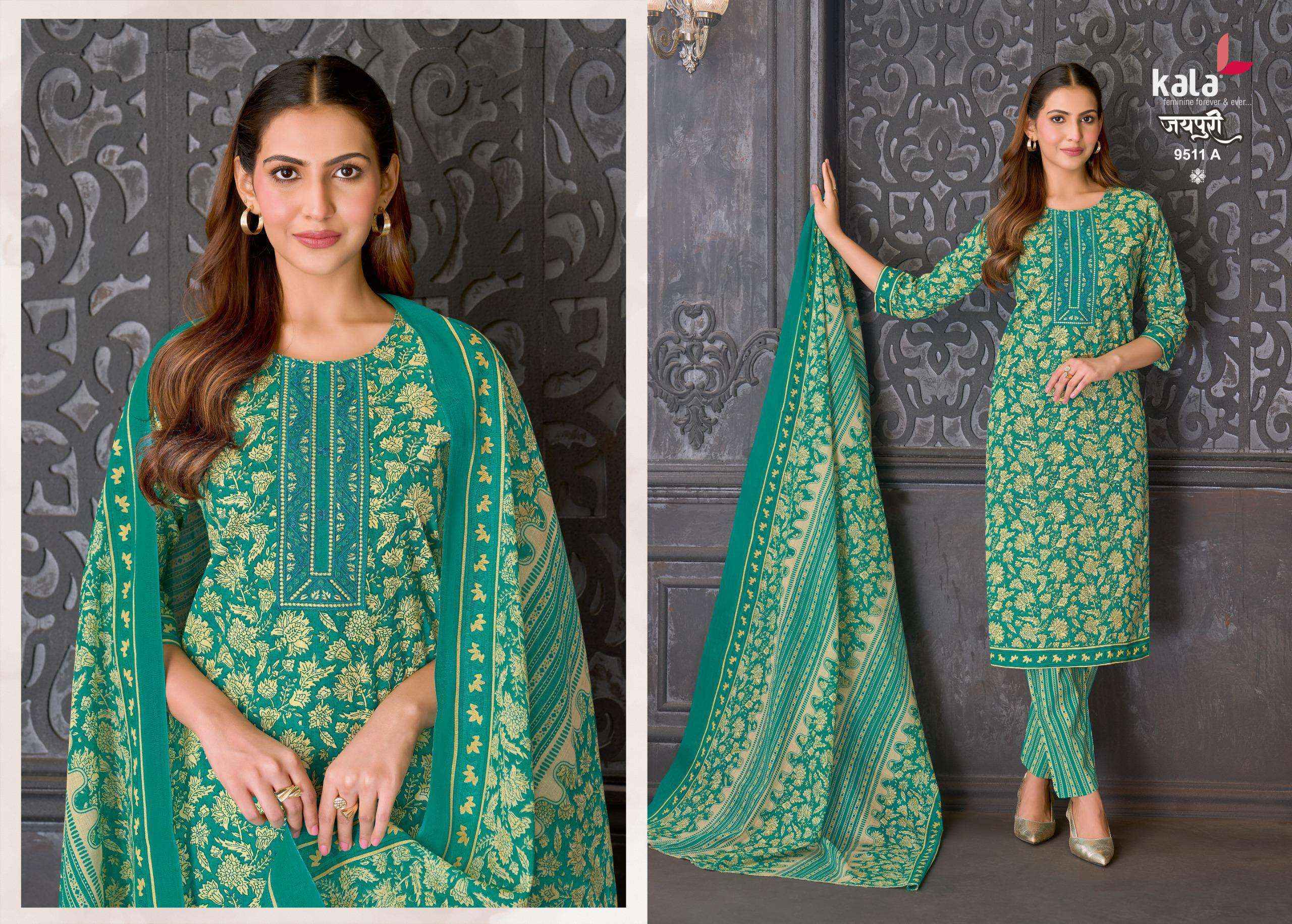 Kala Jaipuri Vol 10 Readymade Cotton Dress _ Surat Wholesale Market Price ( 12 Pcs Catalog )