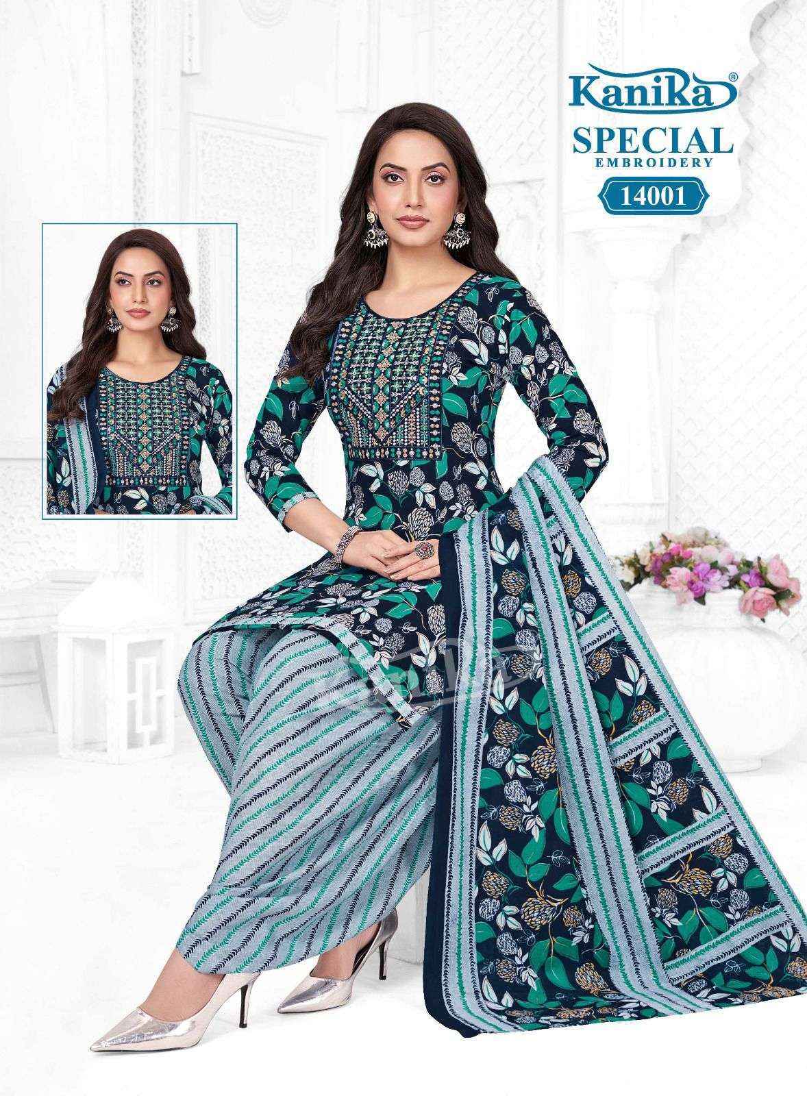 Kanika Special Embroidery Vol 14 Cotton Kurti Combo Set _ _ Surat Wholesale Shop ( 12 Pcs Catalog )