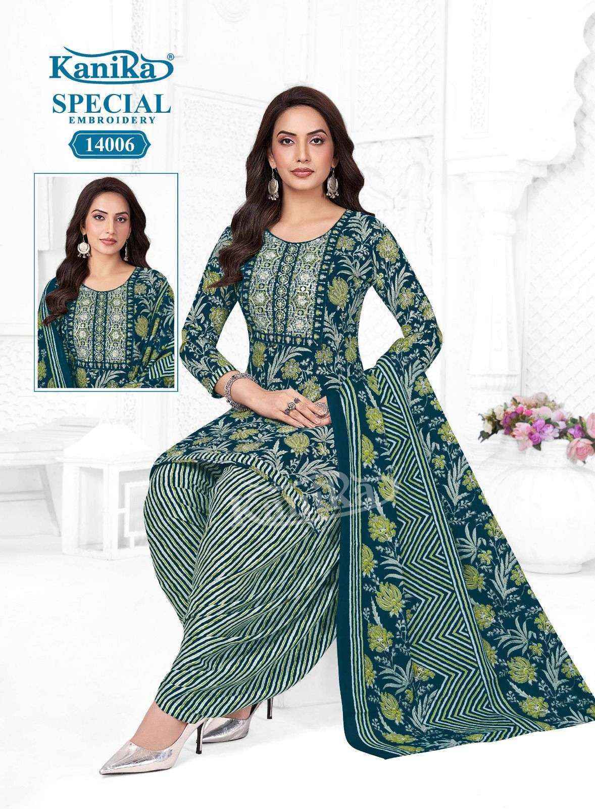 Kanika Special Embroidery Vol 14 Cotton Kurti Combo Set _ _ Surat Wholesale Shop ( 12 Pcs Catalog )