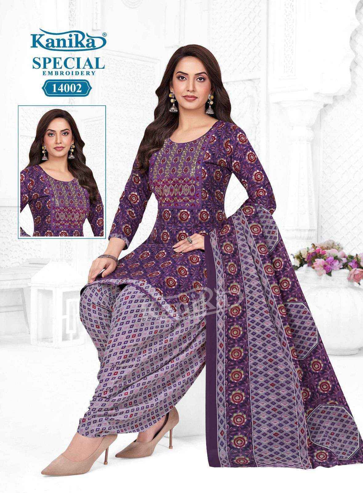 Kanika Special Embroidery Vol 14 Cotton Kurti Combo Set _ _ Surat Wholesale Shop ( 12 Pcs Catalog )