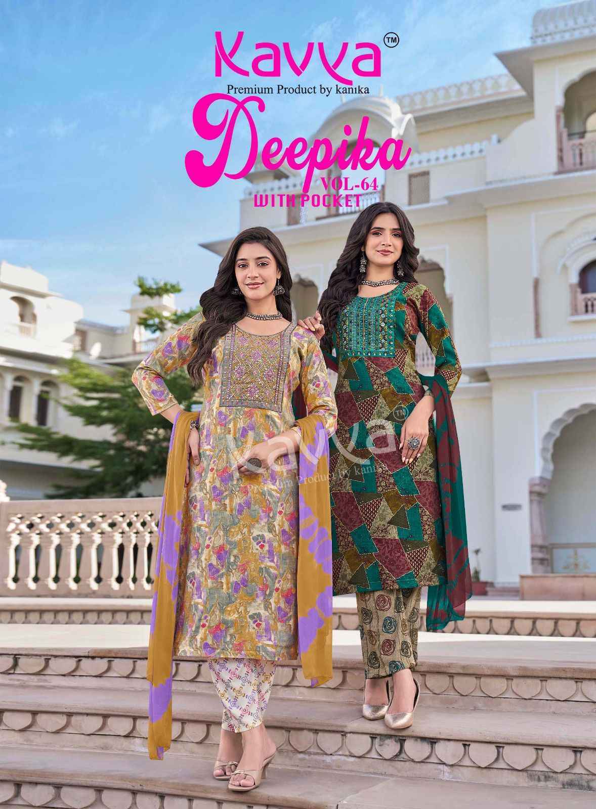 Kavya Deepika Vol 64 Capsule Readymade Suits ( 10 pcs Catalogue )