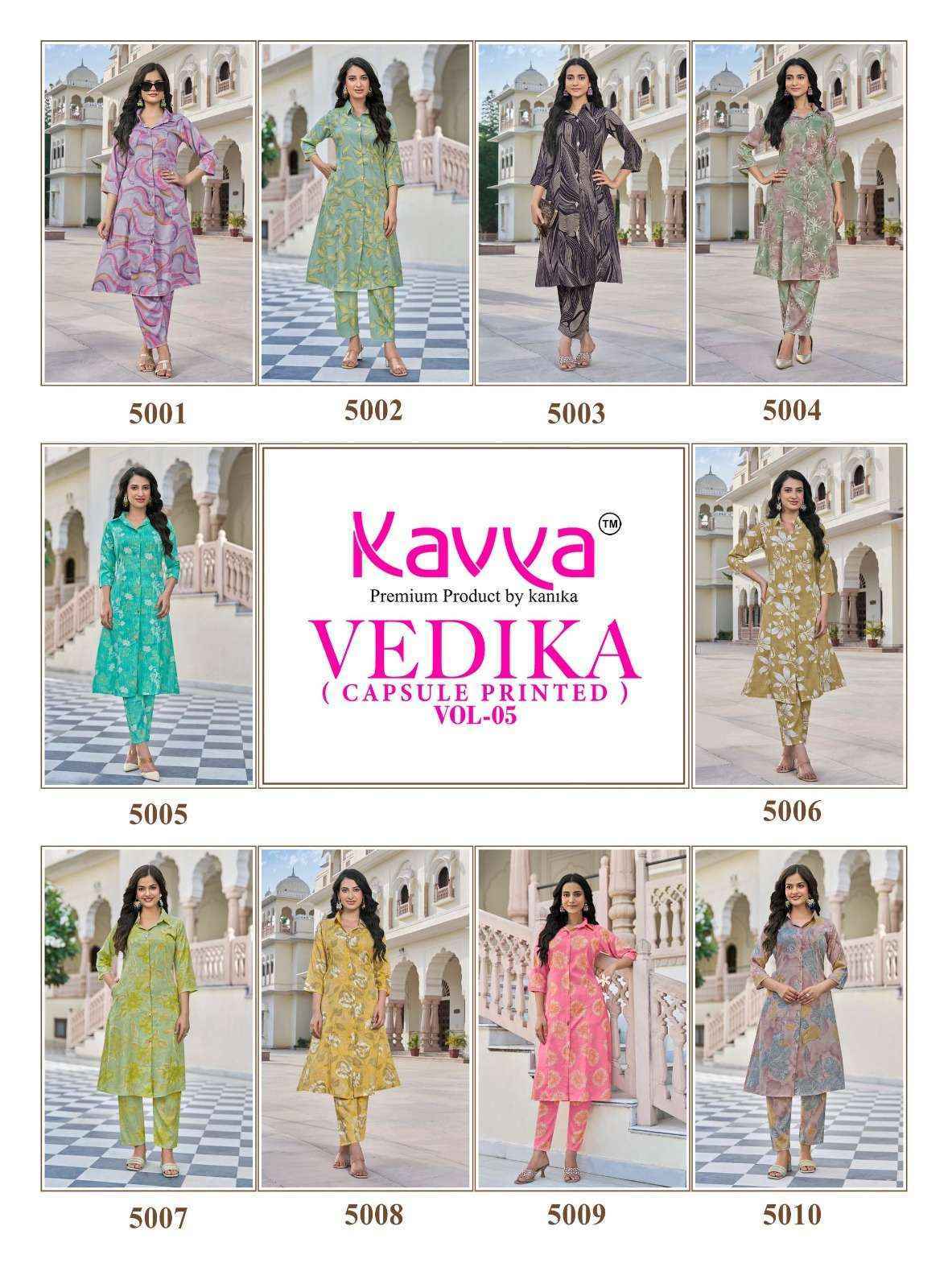 Kavya Vedika Vol 5 Capsule Co Ord Set,  Surat Wholesale Bazaar ( 10 pcs Catalogue )