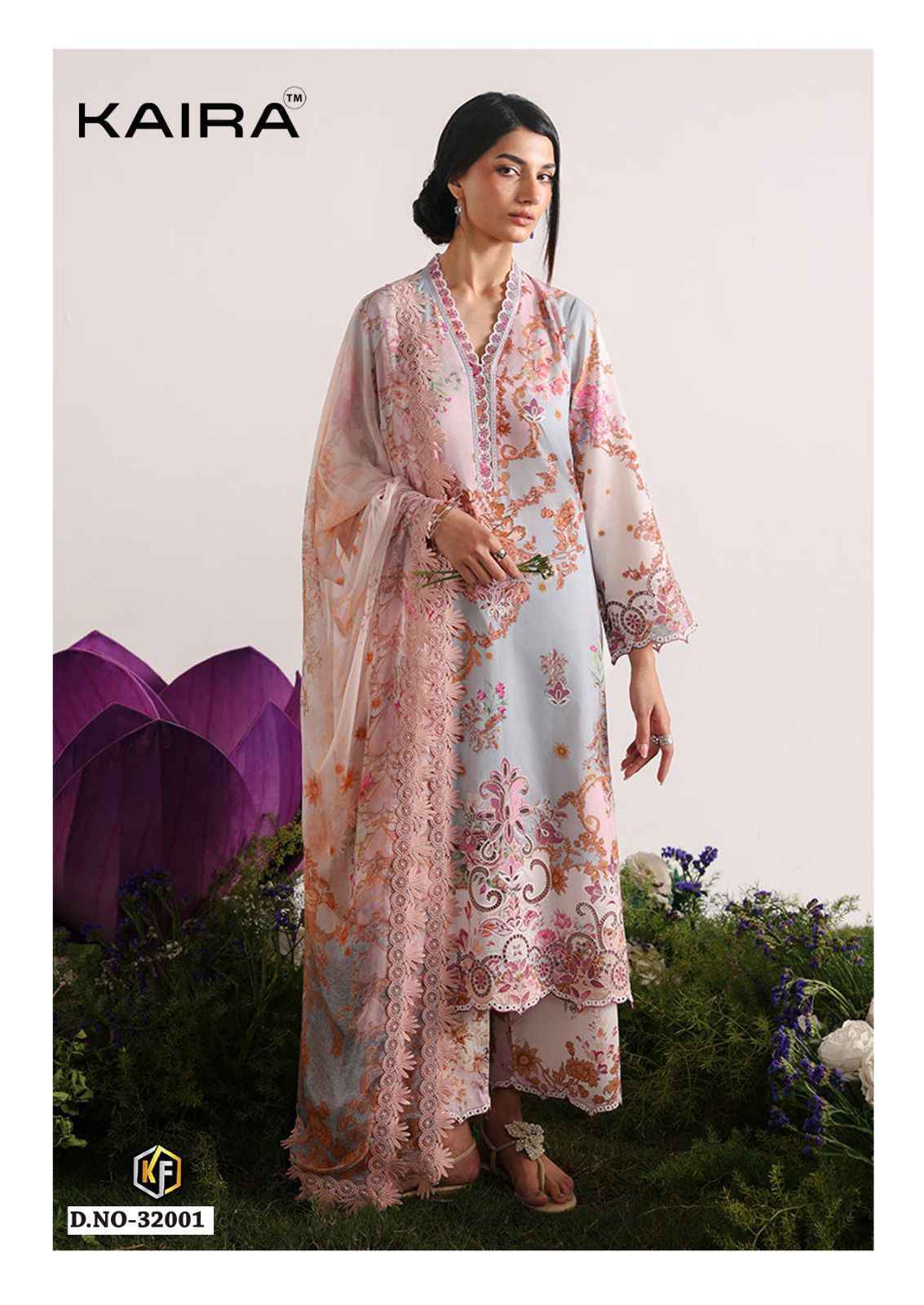 Keval Fab Kaira Vol 32 Lawn Cotton Salwar Kameez _ Surat Texteli Market Rate ( 6 Pcs Catalog )