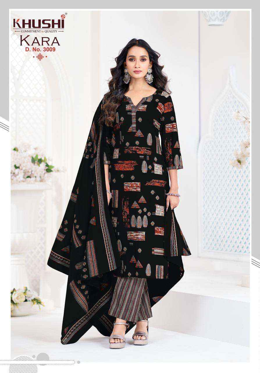 Khushi Kara Vol 3 Exclusive Cotton Kurti Bottom Dupatta Set _ Surat Wholesale Price ( 12 Pcs Catalog )