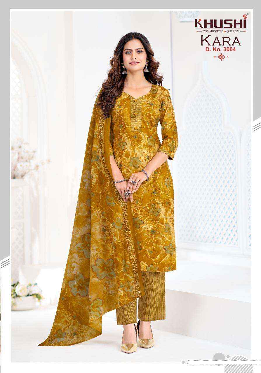 Khushi Kara Vol 3 Exclusive Cotton Kurti Bottom Dupatta Set _ Surat Wholesale Price ( 12 Pcs Catalog )