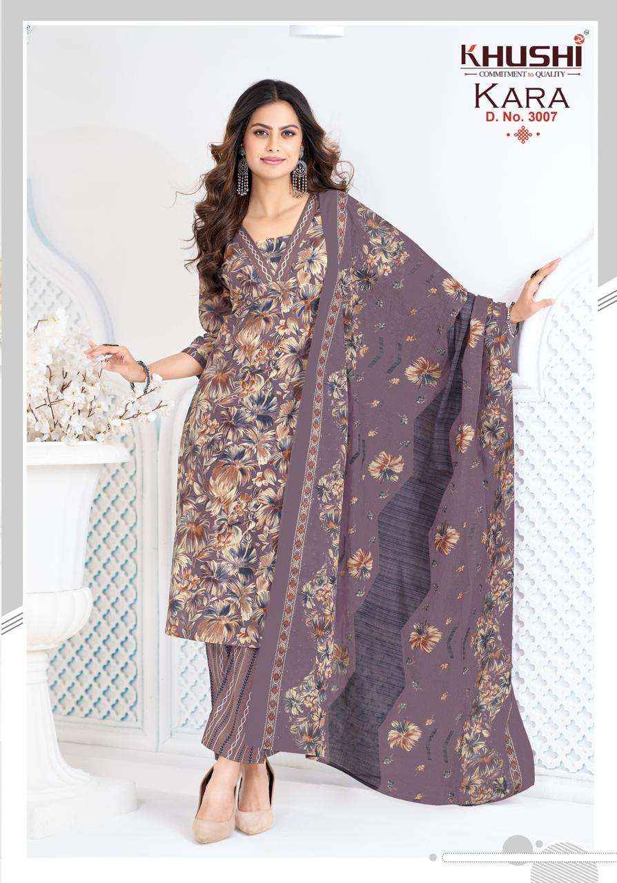 Khushi Kara Vol 3 Exclusive Cotton Kurti Bottom Dupatta Set _ Surat Wholesale Price ( 12 Pcs Catalog )