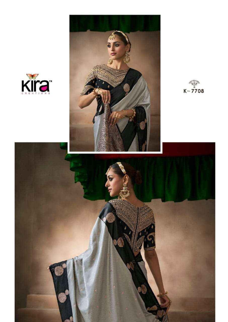 Kira Kalki Silk Satin Designer Saree Collection Wholesaler Surat Price ( 8 Pcs catalog )