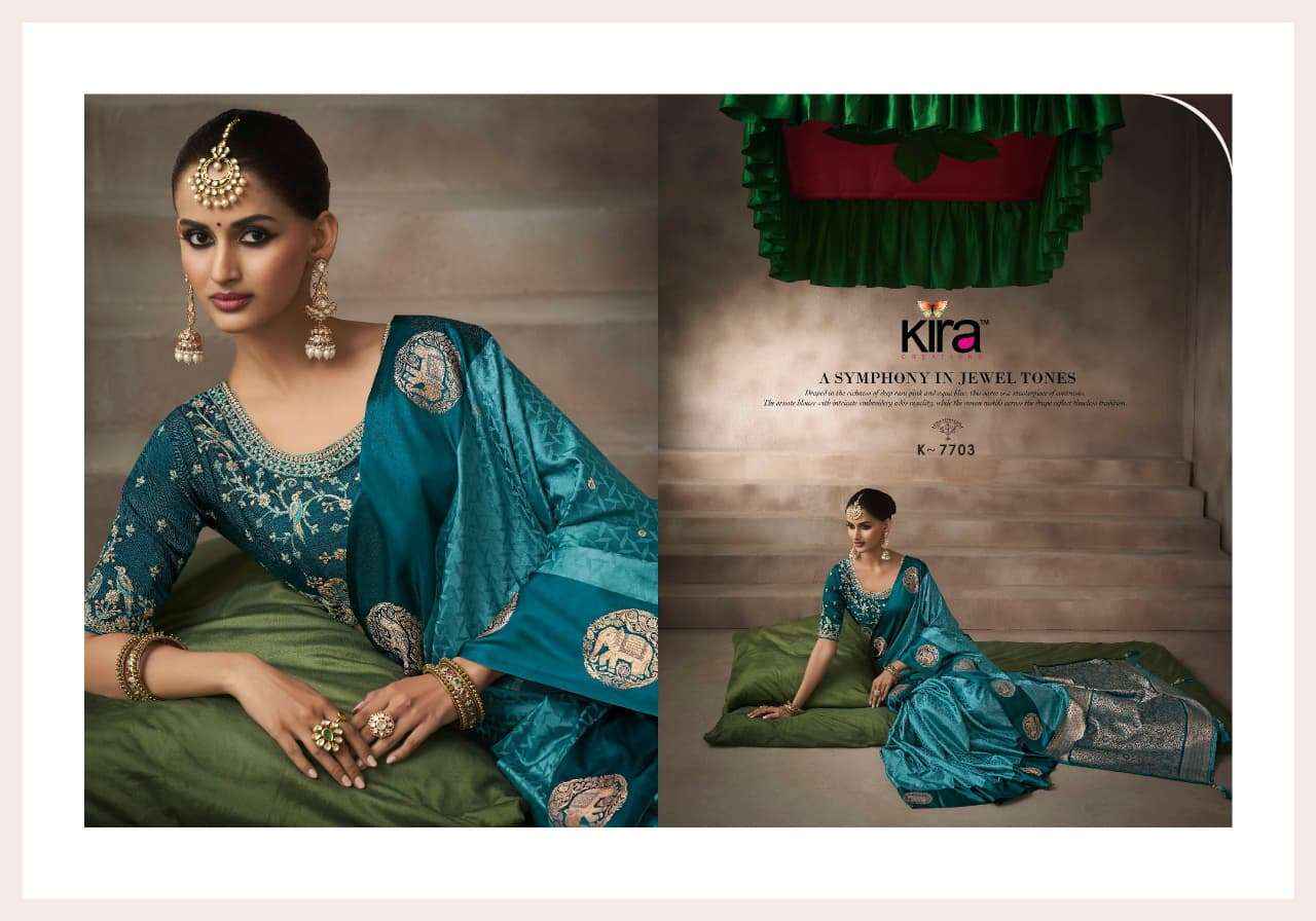 Kira Kalki Silk Satin Designer Saree Collection Wholesaler Surat Price ( 8 Pcs catalog )