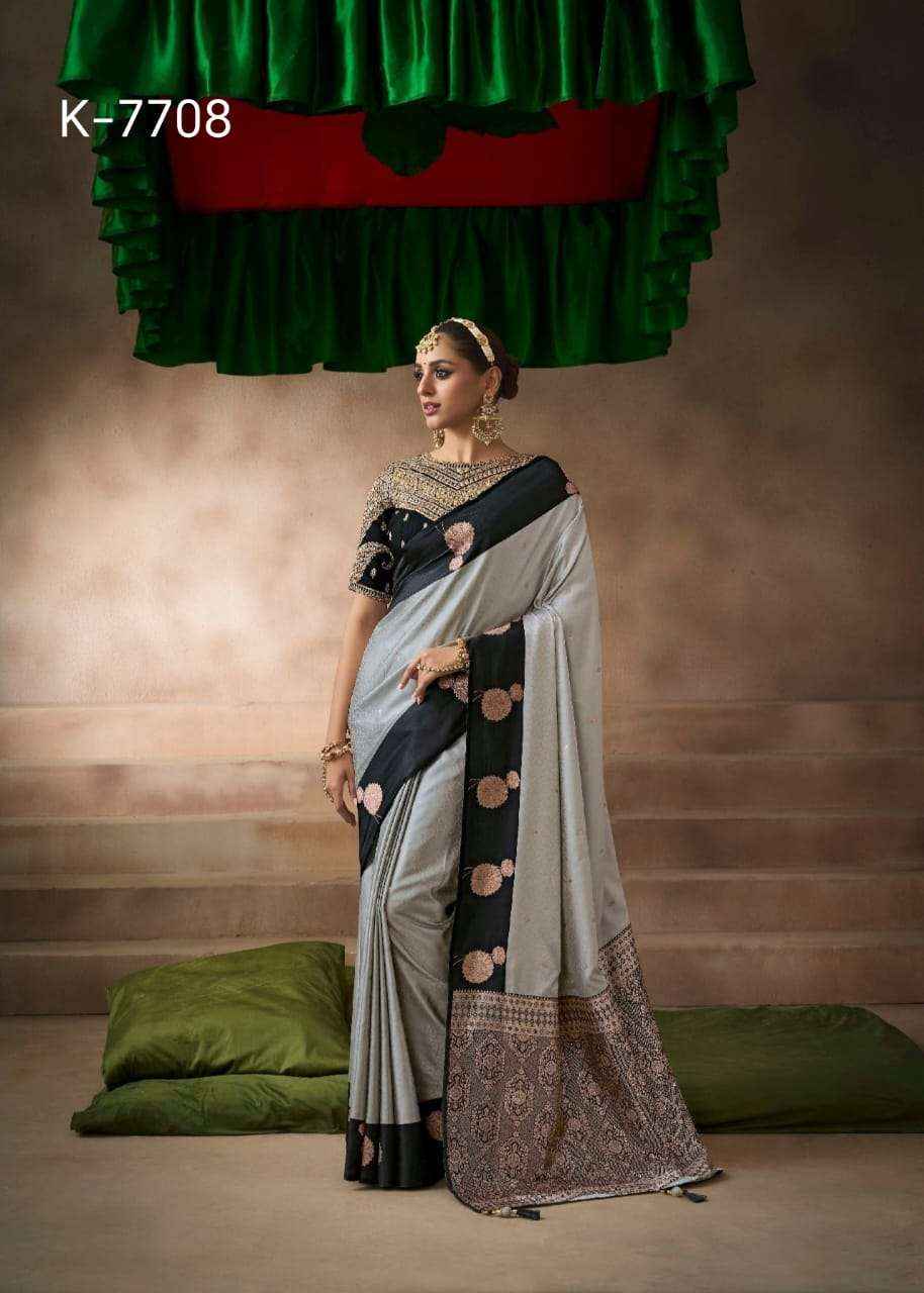 Kira Kalki Silk Satin Designer Saree Collection Wholesaler Surat Price ( 8 Pcs catalog )