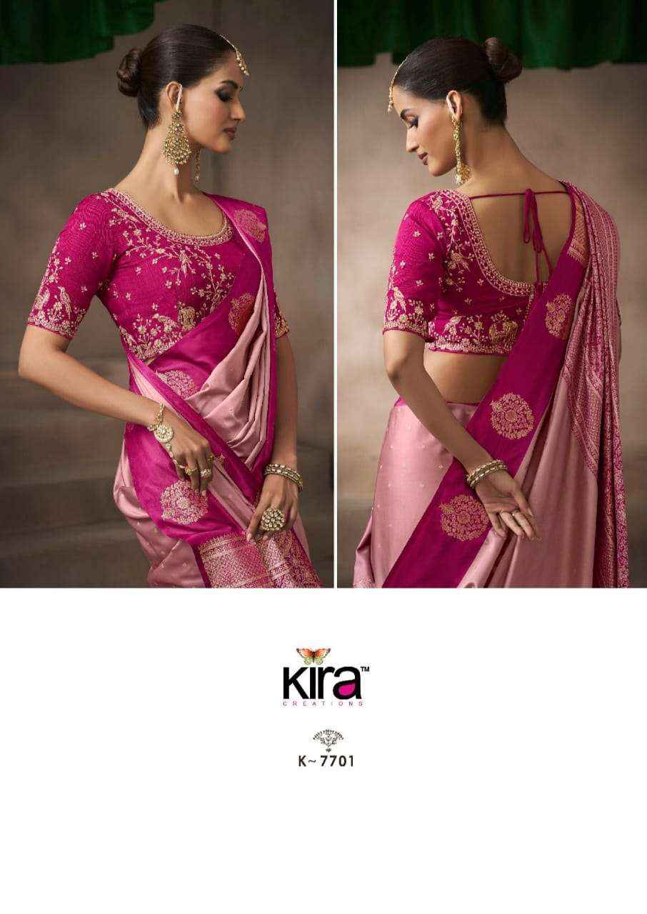 Kira Kalki Silk Satin Designer Saree Collection Wholesaler Surat Price ( 8 Pcs catalog )