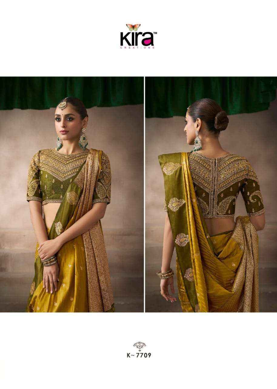 Kira Kalki Silk Satin Designer Saree Collection Wholesaler Surat Price ( 8 Pcs catalog )