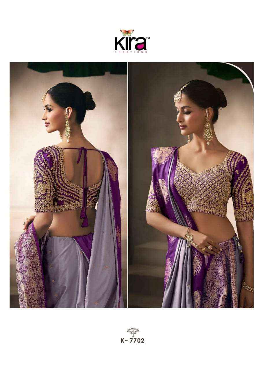 Kira Kalki Silk Satin Designer Saree Collection Wholesaler Surat Price ( 8 Pcs catalog )
