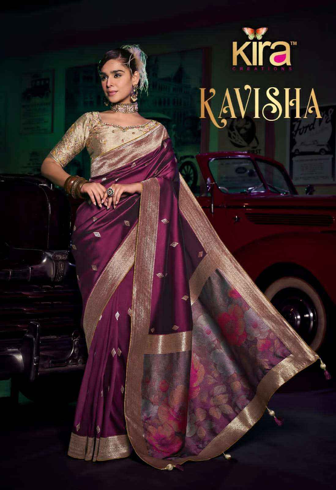 Kira Kavisha 7101 to 7106 Pure Silk Saree _ Surat Texteli Wholesale Price ( 6 Pcs Catalog )