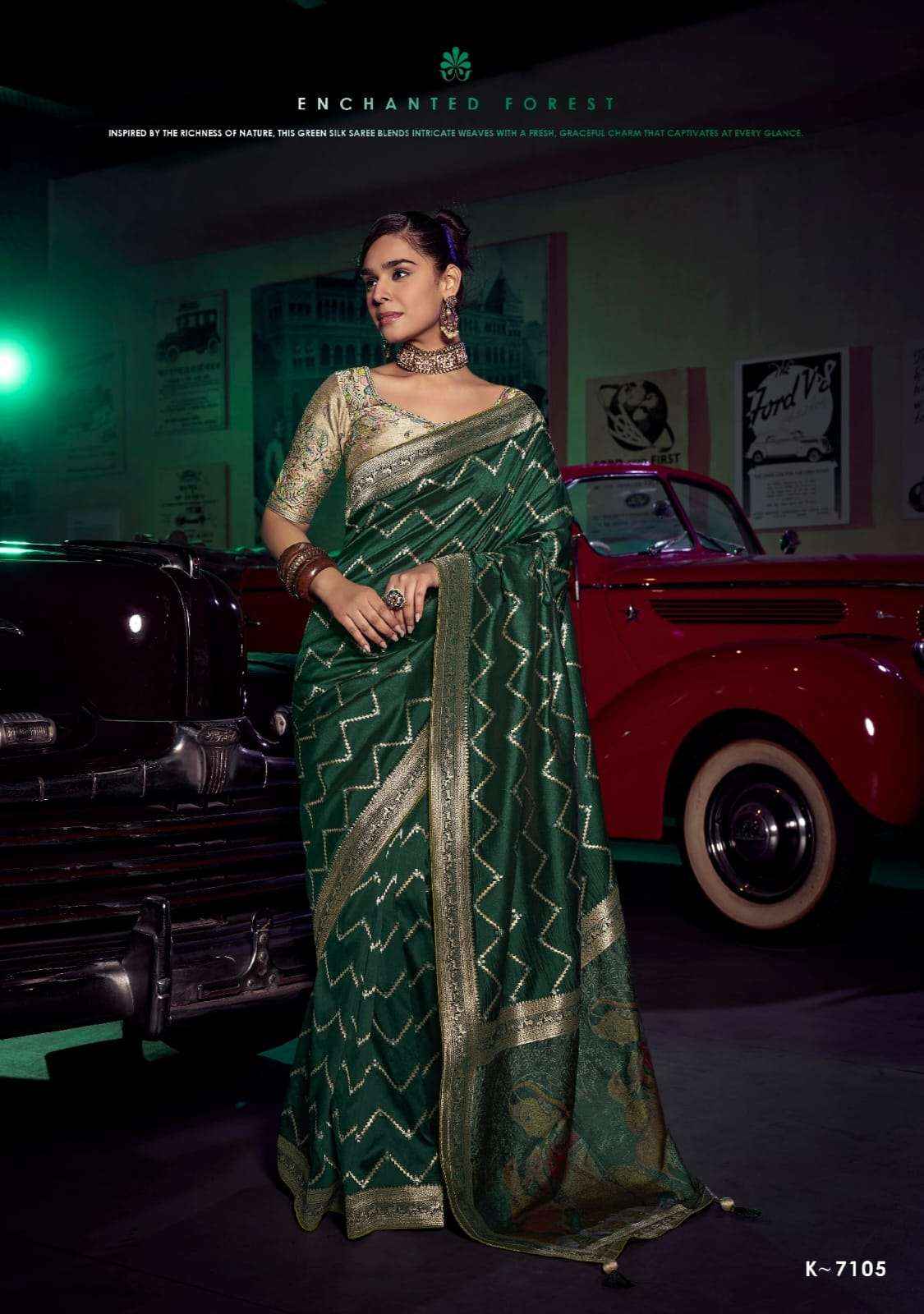 Kira Kavisha 7101 to 7106 Pure Silk Saree _ Surat Texteli Wholesale Price ( 6 Pcs Catalog )