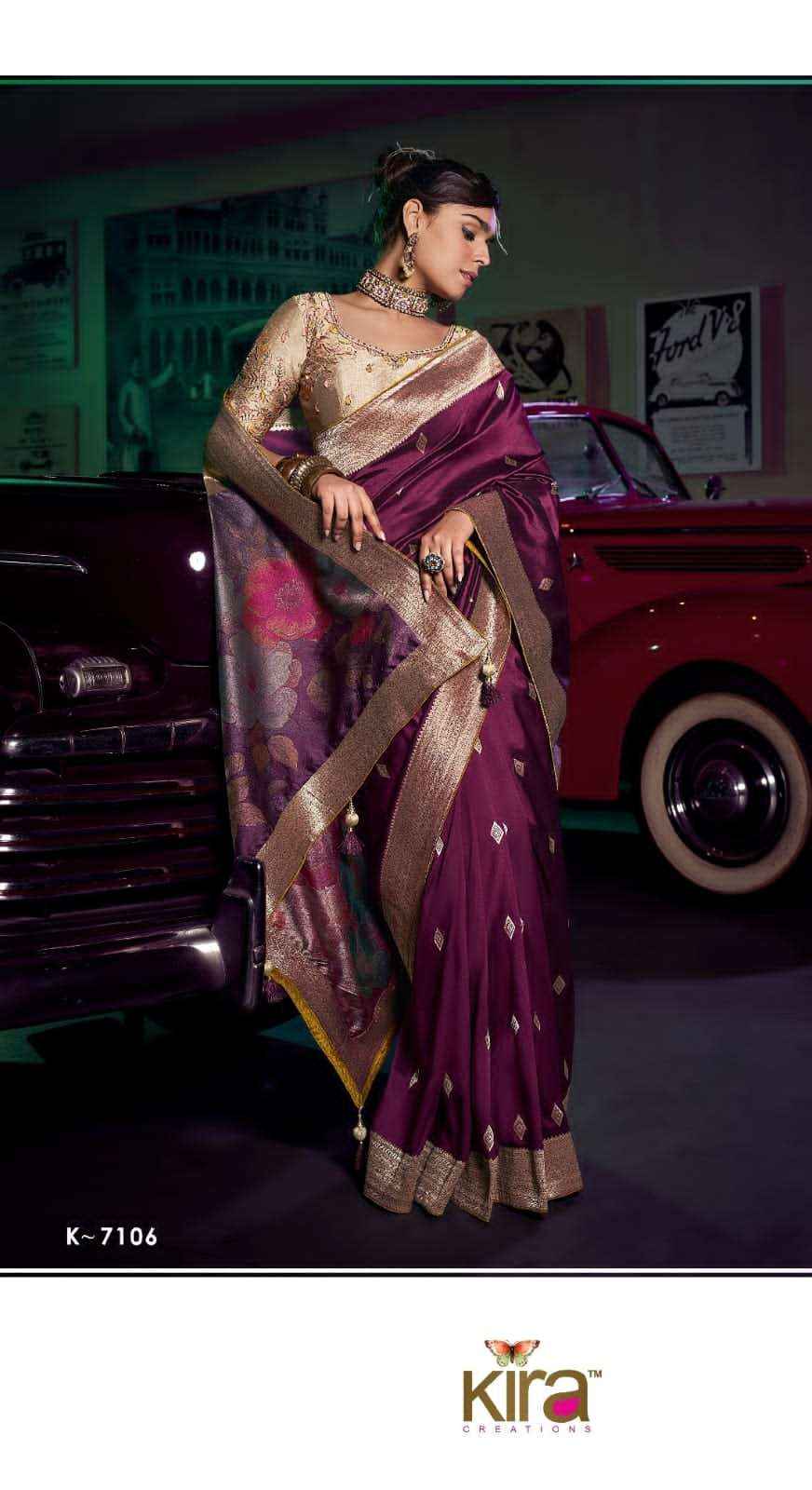 Kira Kavisha 7101 to 7106 Pure Silk Saree _ Surat Texteli Wholesale Price ( 6 Pcs Catalog )