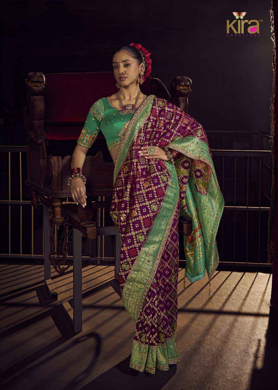 Kira Kimayra 6901 to 6906 Handwork Dola Silk Saree latest _ Surat Textile Market ( 6 Pcs Catalog )