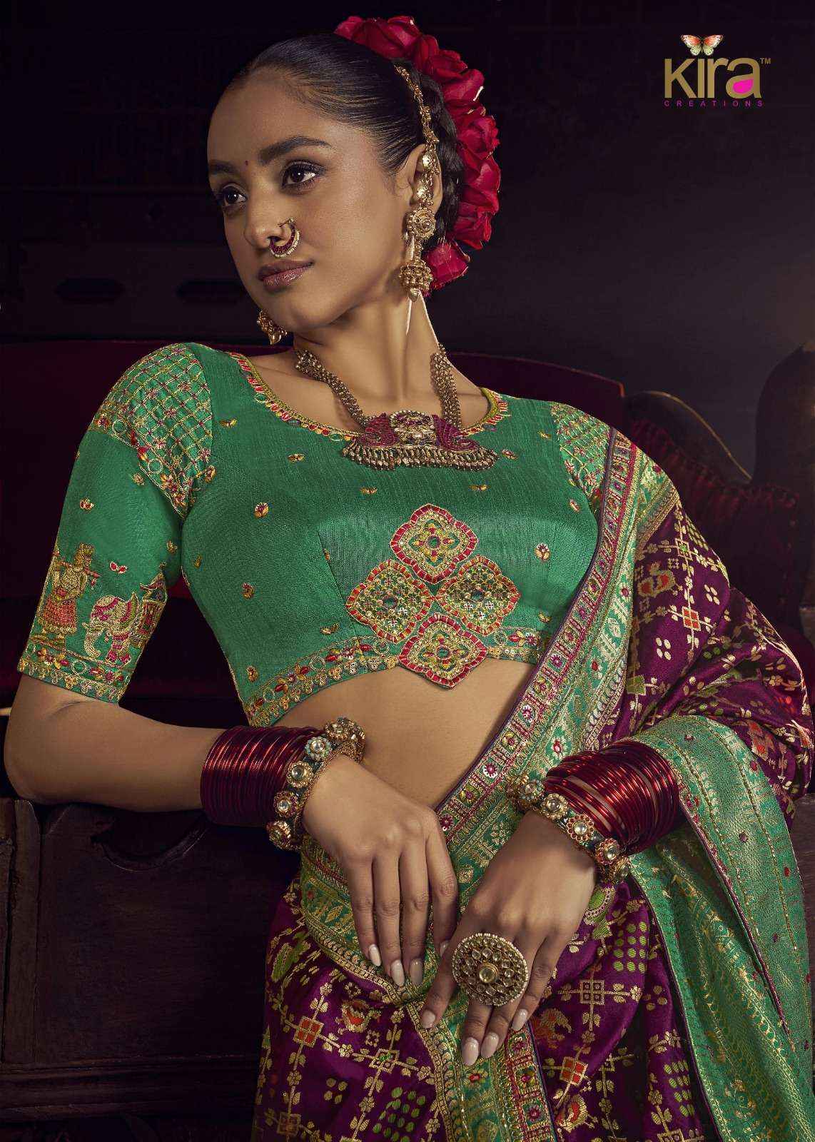 Kira Kimayra 6901 to 6906 Handwork Dola Silk Saree latest _ Surat Textile Market ( 6 Pcs Catalog )