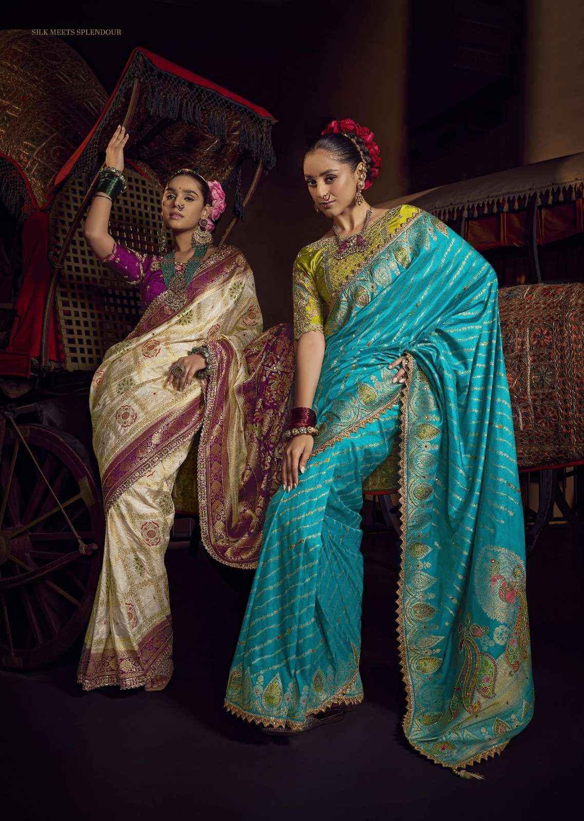 Kira Kimayra 6901 to 6906 Handwork Dola Silk Saree latest _ Surat Textile Market ( 6 Pcs Catalog )
