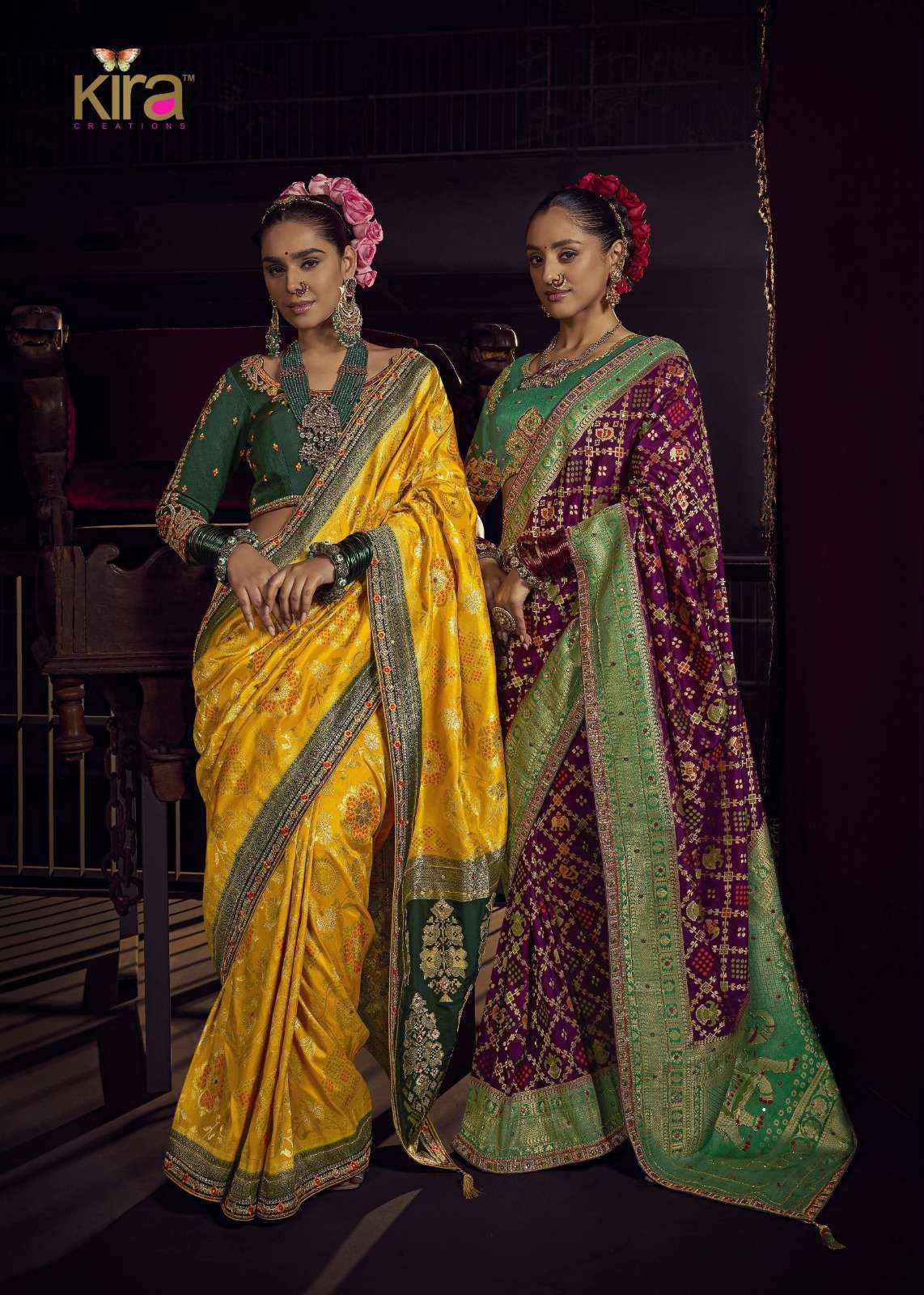 Kira Kimayra 6901 to 6906 Handwork Dola Silk Saree latest _ Surat Textile Market ( 6 Pcs Catalog )