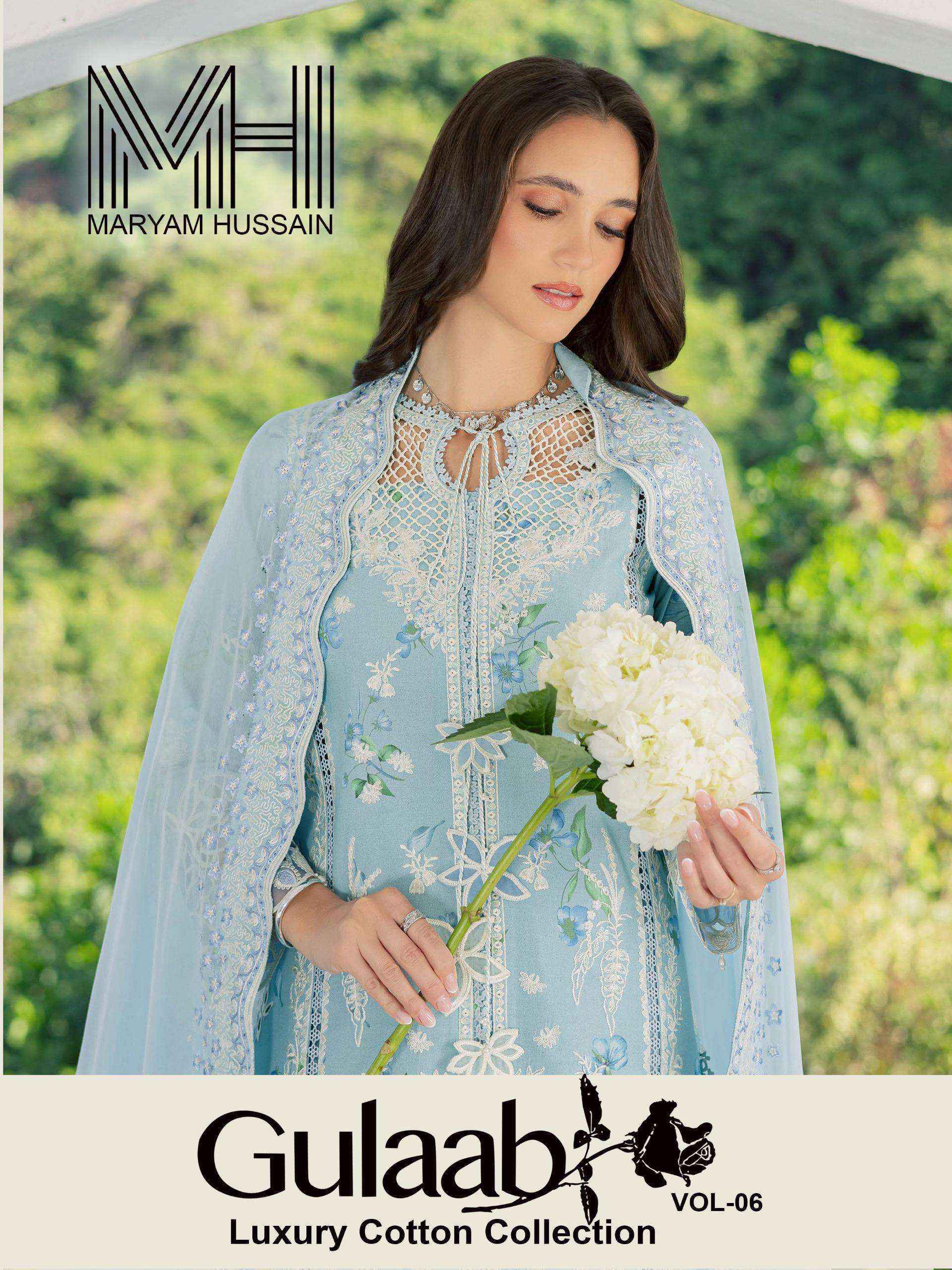Maryam Hussain Gulaab Vol 6 Dress Material Wholesale Shop Surat ( 6 pc Catalogue )