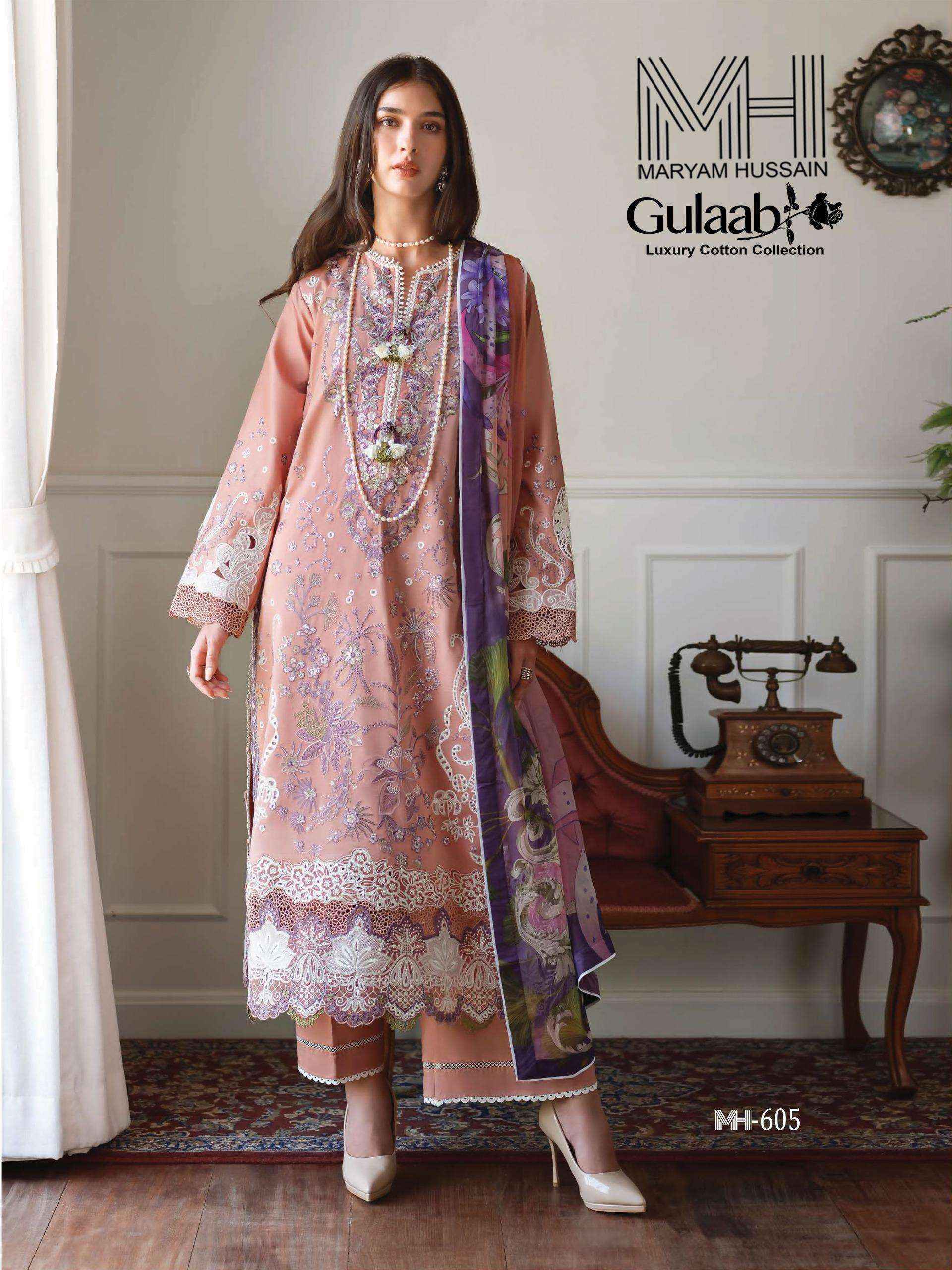 Maryam Hussain Gulaab Vol 6 Dress Material Wholesale Shop Surat ( 6 pc Catalogue )