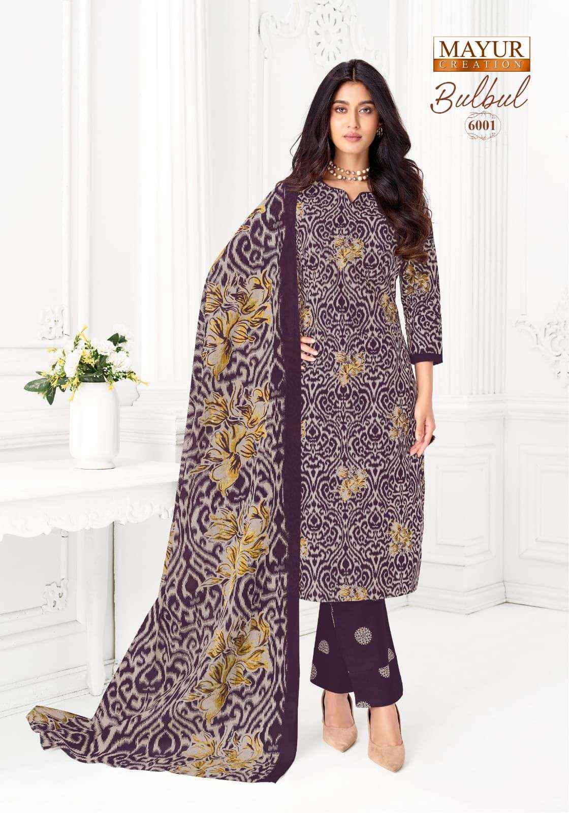 MAYUR CREATION BULBUL VOL 6  _ WHOLESALE CLOTHING SURAT ( 10 PCS CATALOGUE  )