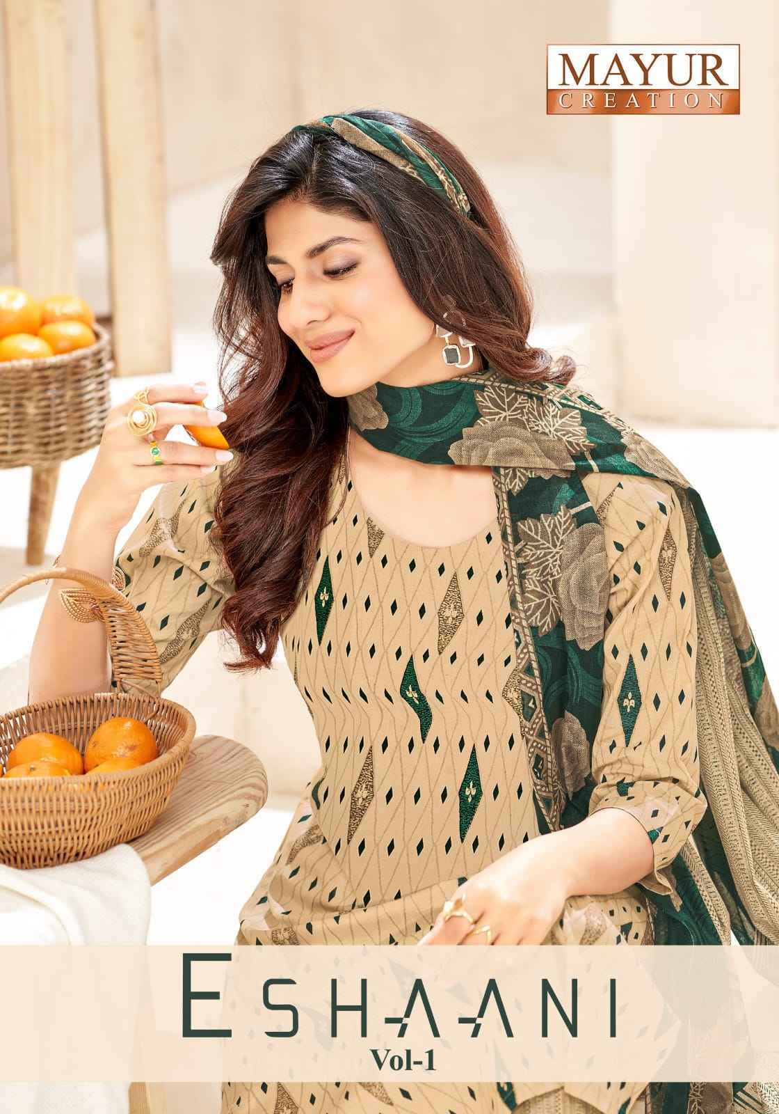 Mayur Creation Eshaani Cotton Salwar Kameez _ Surat Texteli Wholesale Rate ( 10 Pcs Catalog )